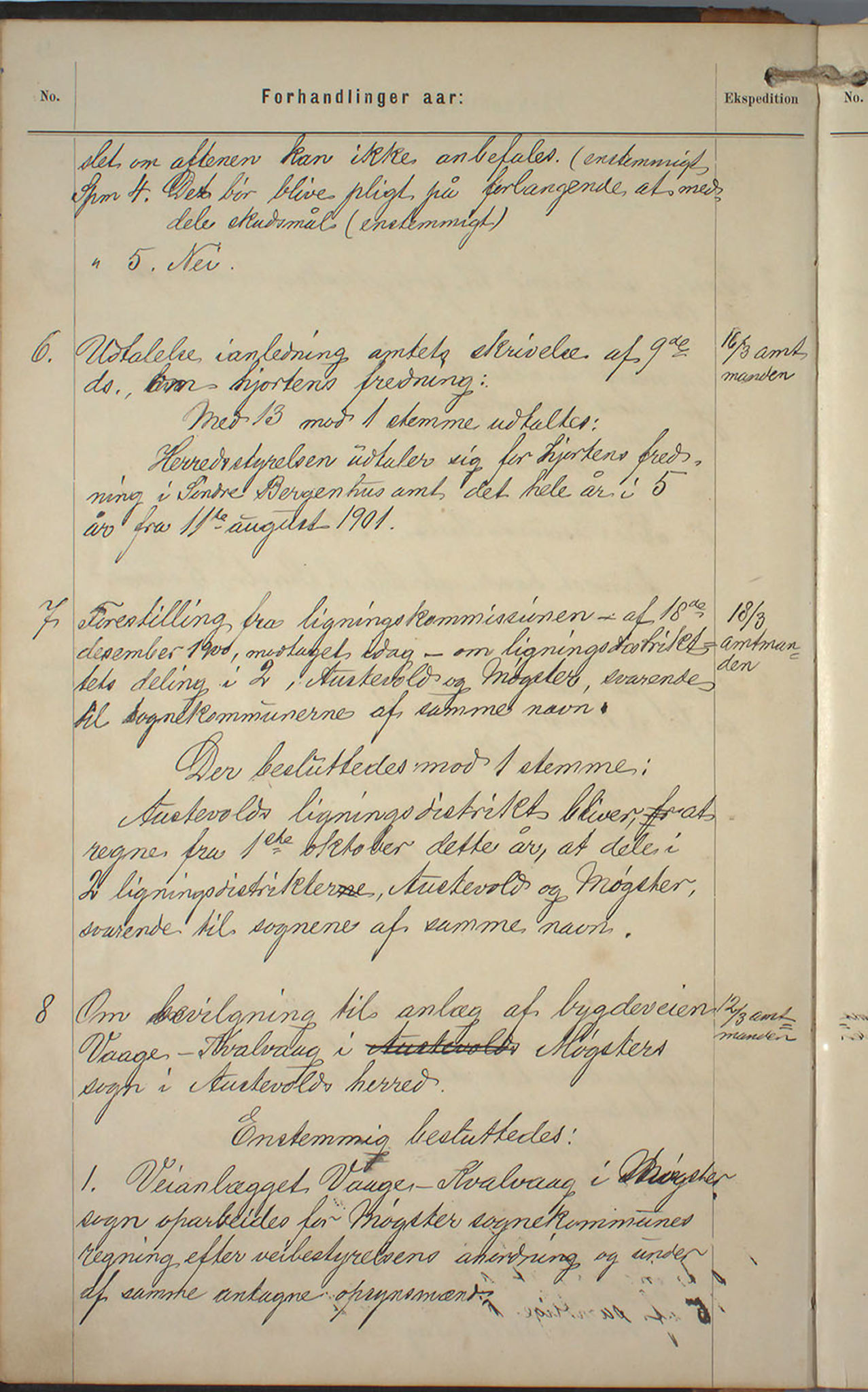 Austevoll kommune. Formannskapet, IKAH/1244-021/A/Aa/L0002a: Møtebok for heradstyret, 1901-1910, p. 17