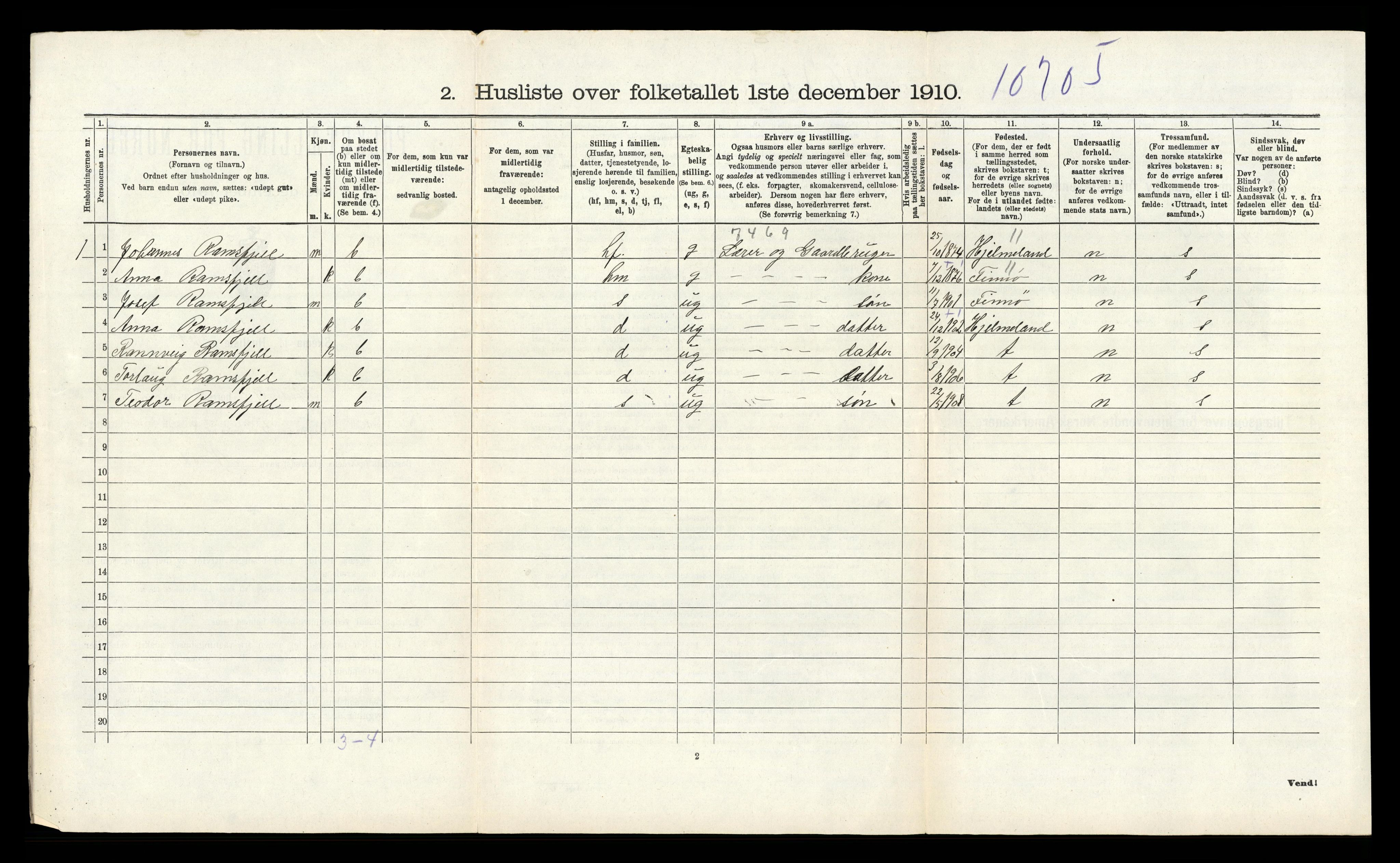 RA, 1910 census for Strand, 1910, p. 158