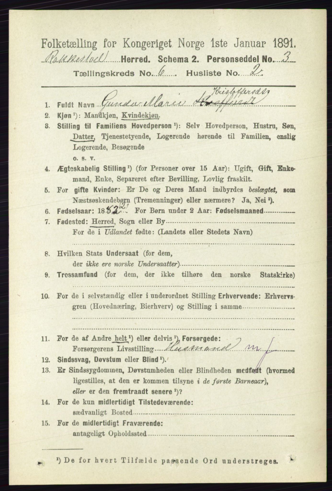 RA, 1891 census for 0128 Rakkestad, 1891, p. 2492