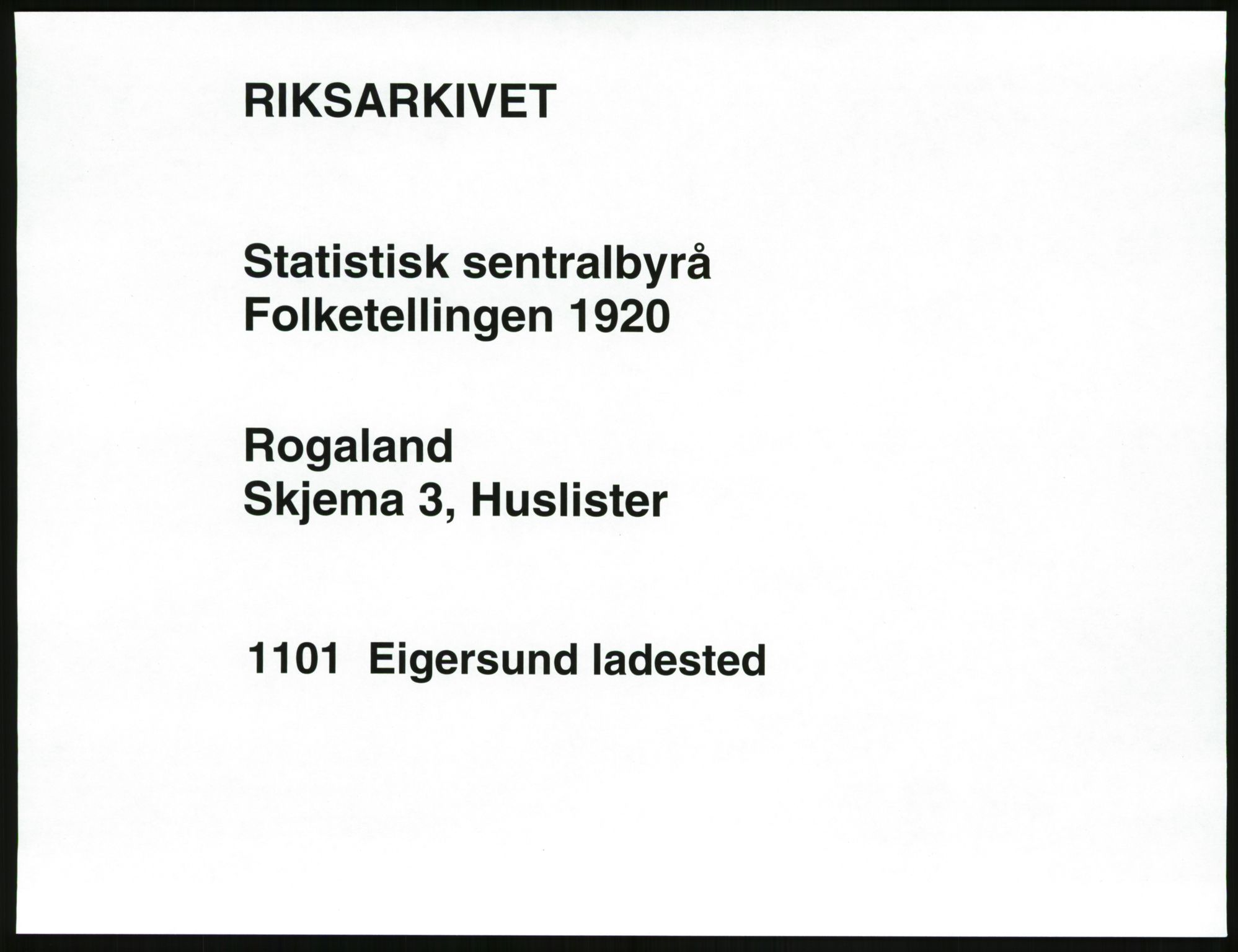 SAST, 1920 census for Egersund town, 1920, p. 22