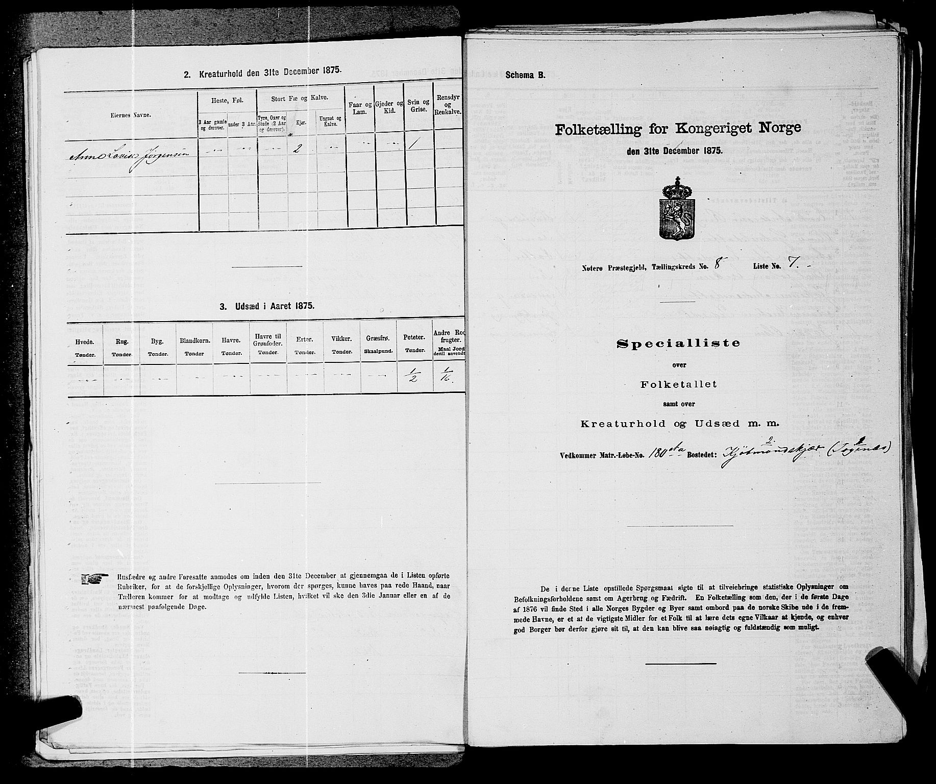 SAKO, 1875 census for 0722P Nøtterøy, 1875, p. 1550