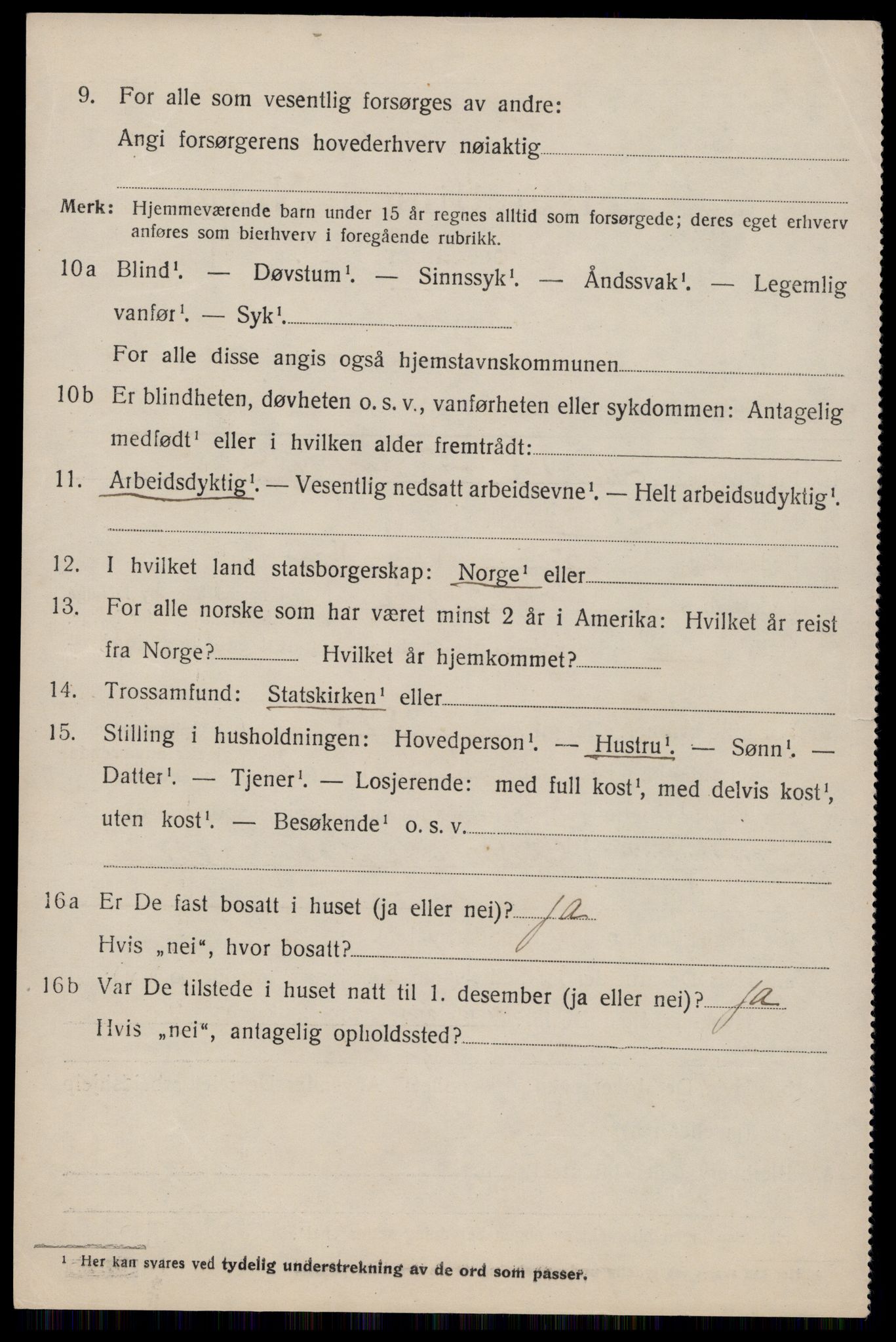 SAST, 1920 census for Sauda, 1920, p. 5271