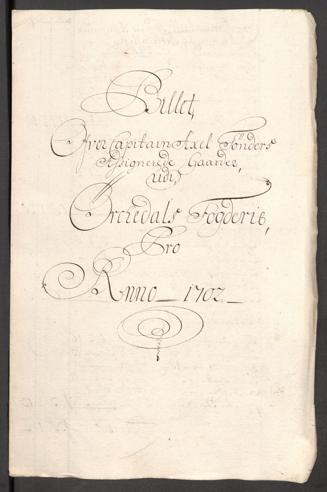 Rentekammeret inntil 1814, Reviderte regnskaper, Fogderegnskap, RA/EA-4092/R60/L3952: Fogderegnskap Orkdal og Gauldal, 1702, p. 179