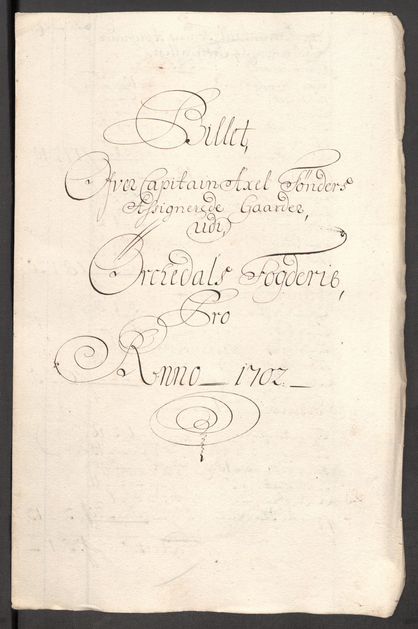 Rentekammeret inntil 1814, Reviderte regnskaper, Fogderegnskap, AV/RA-EA-4092/R60/L3952: Fogderegnskap Orkdal og Gauldal, 1702, p. 179