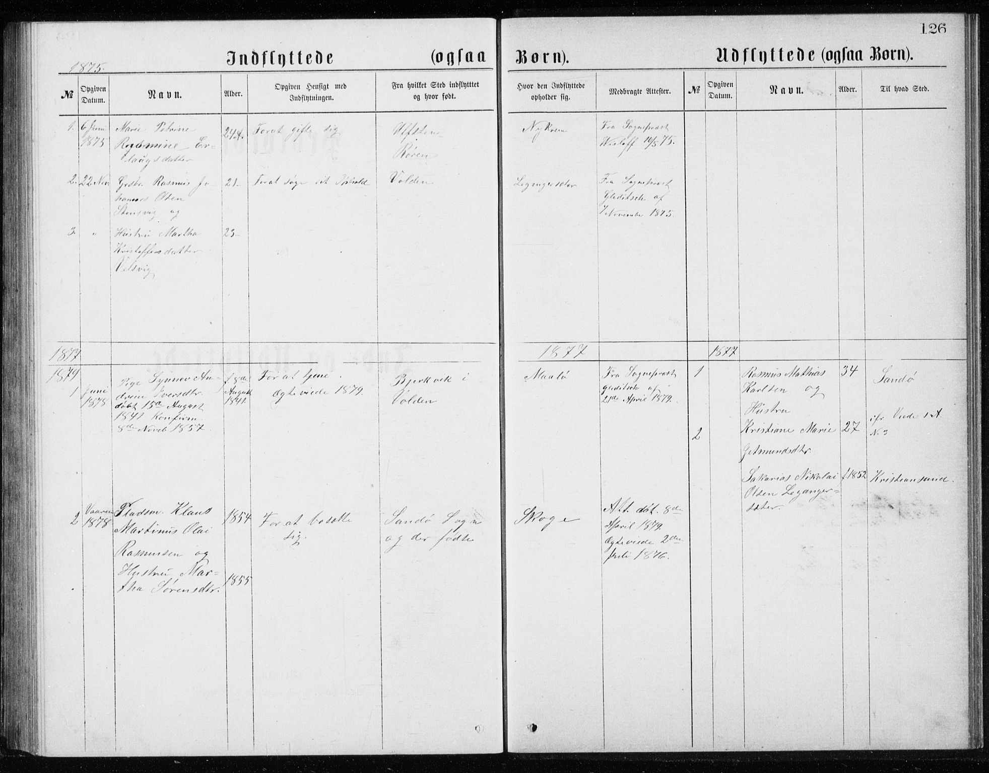 Ministerialprotokoller, klokkerbøker og fødselsregistre - Møre og Romsdal, AV/SAT-A-1454/508/L0097: Parish register (copy) no. 508C01, 1873-1897, p. 126