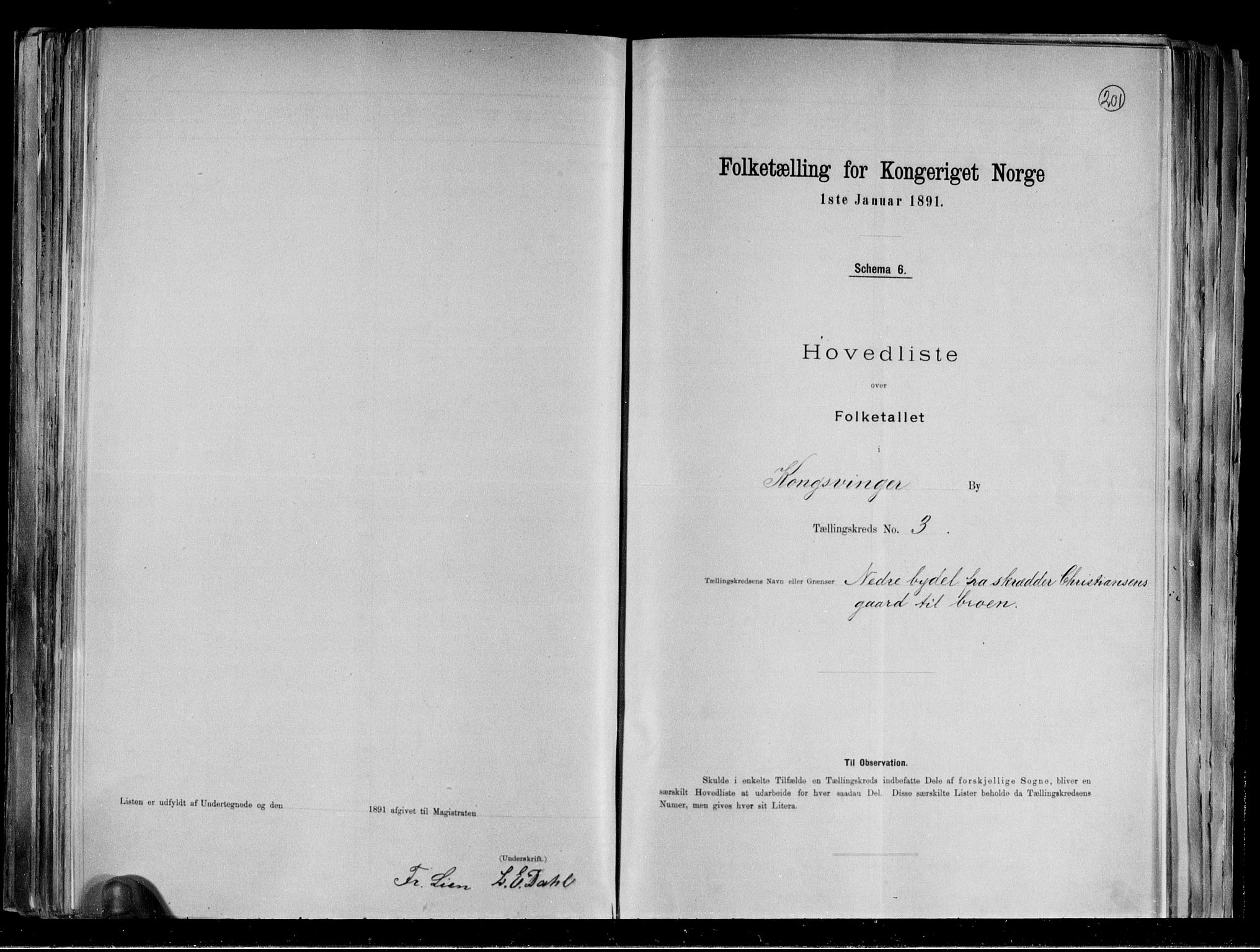 RA, 1891 census for 0402 Kongsvinger, 1891, p. 12