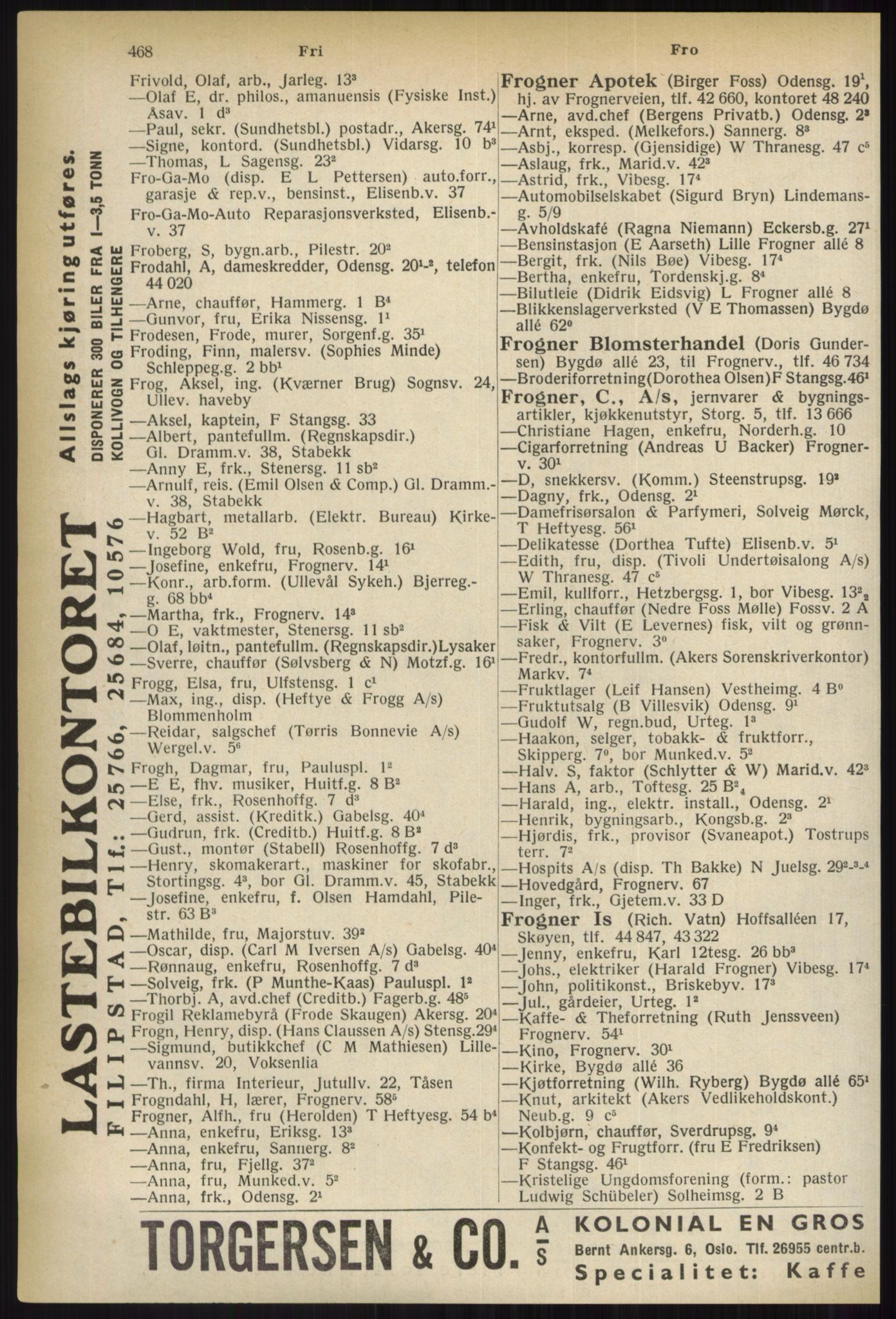 Kristiania/Oslo adressebok, PUBL/-, 1937, p. 468