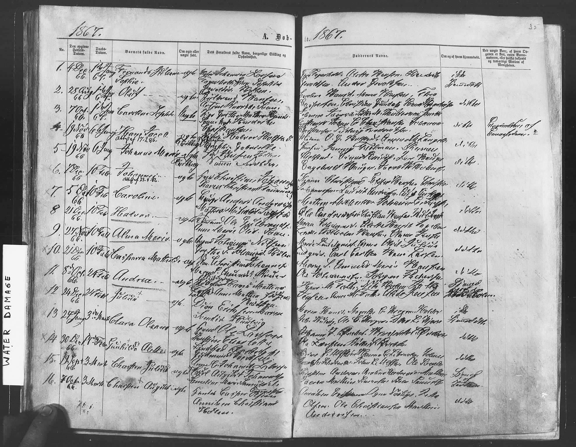 Vestby prestekontor Kirkebøker, SAO/A-10893/F/Fa/L0008: Parish register (official) no. I 8, 1863-1877, p. 35