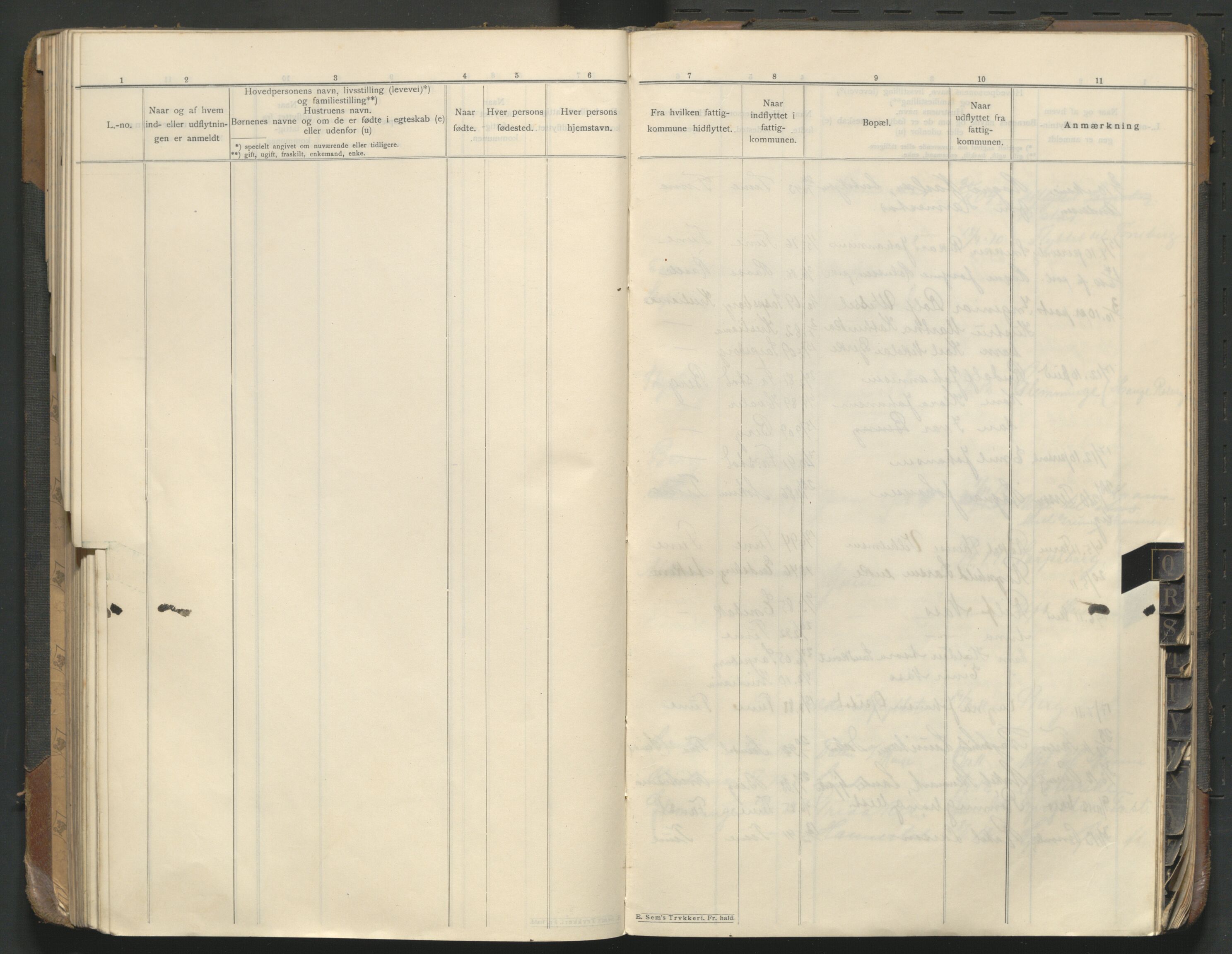 Tune lensmannskontor, AV/SAO-A-10104/I/Ia/L0002: Flytteprotokoll, 1908-1916