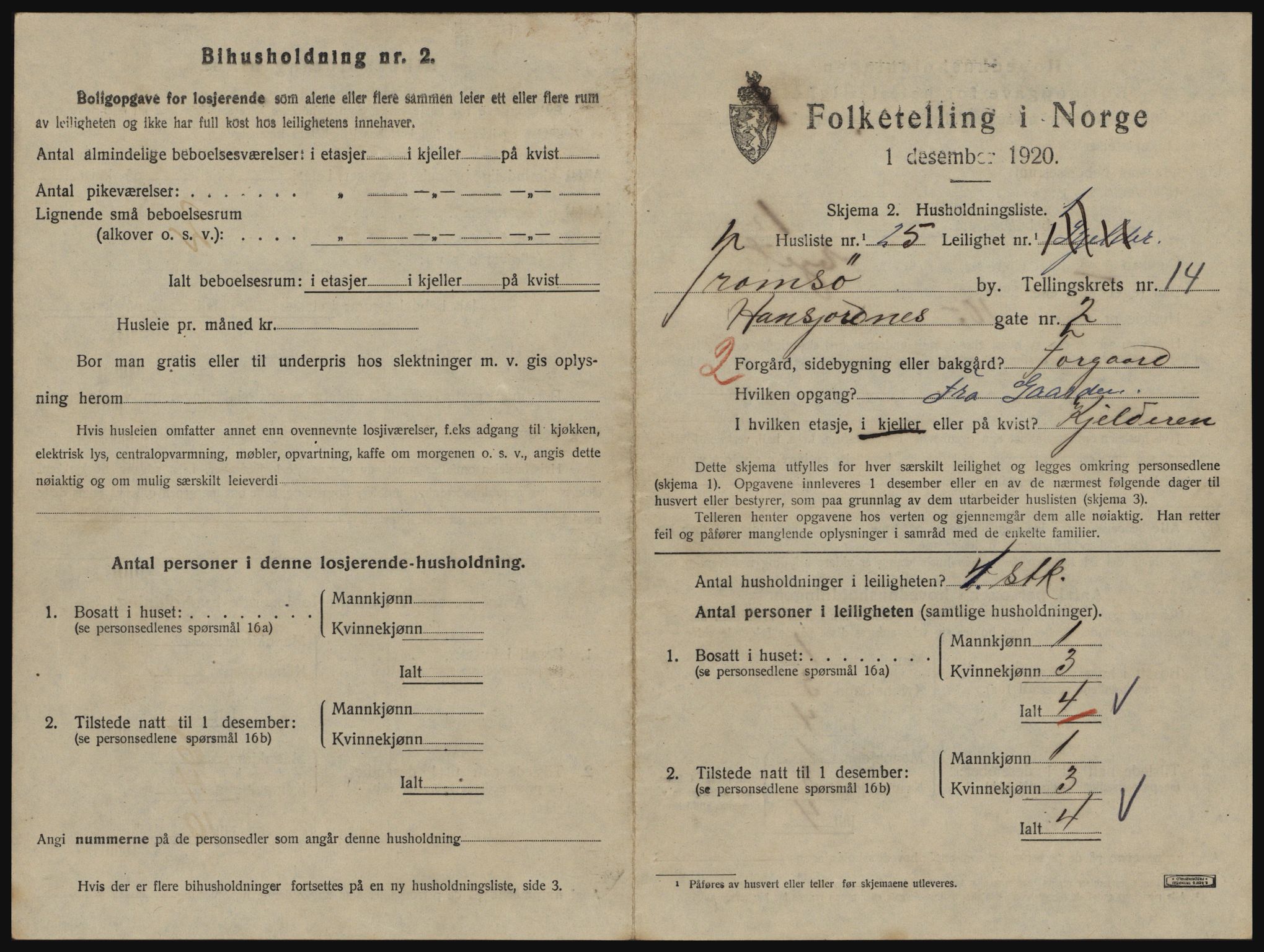 SATØ, 1920 census for Tromsø, 1920, p. 6627