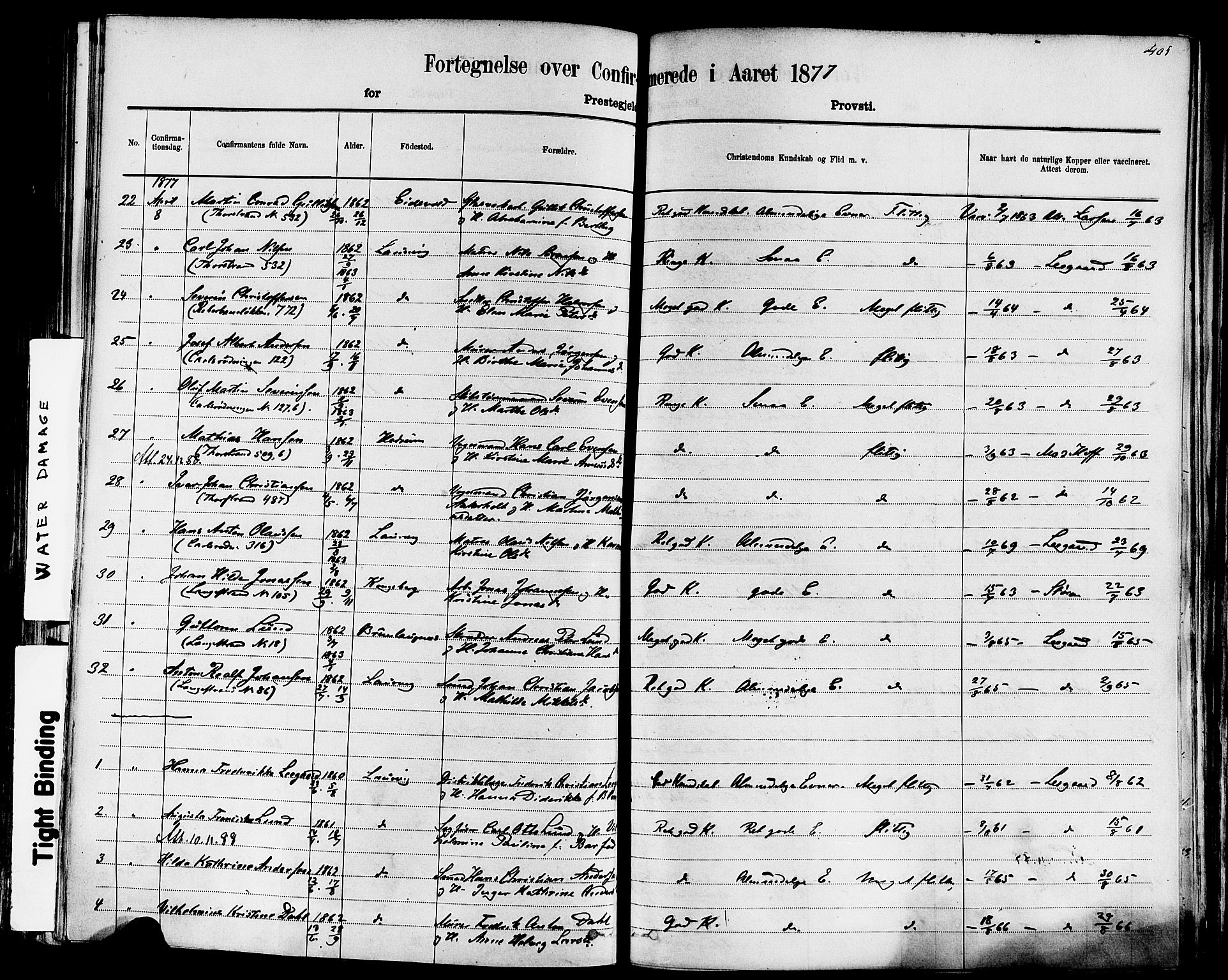 Larvik kirkebøker, AV/SAKO-A-352/F/Fa/L0006: Parish register (official) no. I 6, 1871-1883, p. 401