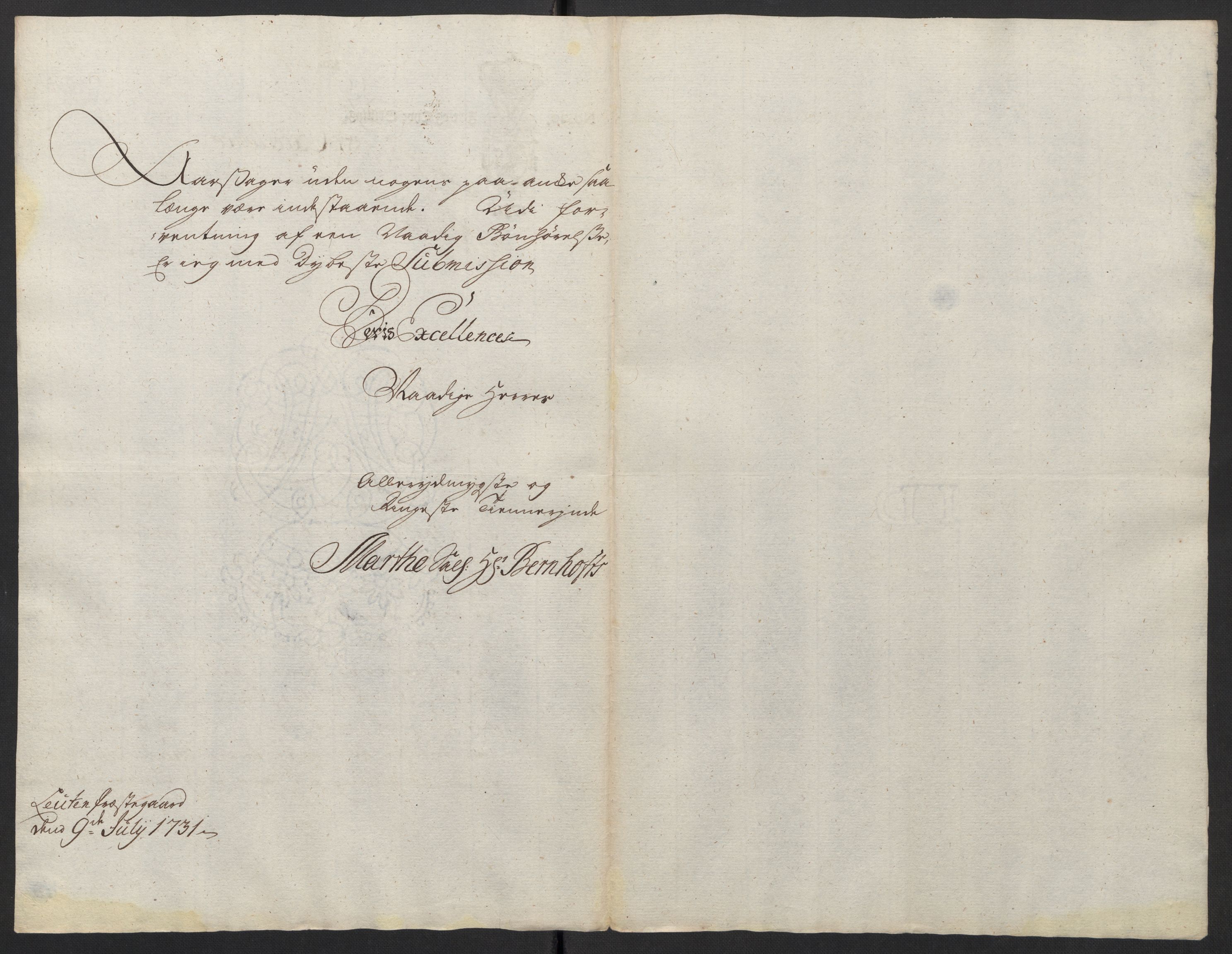 Stattholderembetet 1572-1771, AV/RA-EA-2870/Ef/L0106: Brev fra embetsmenn og andre, 1730-1732, p. 178