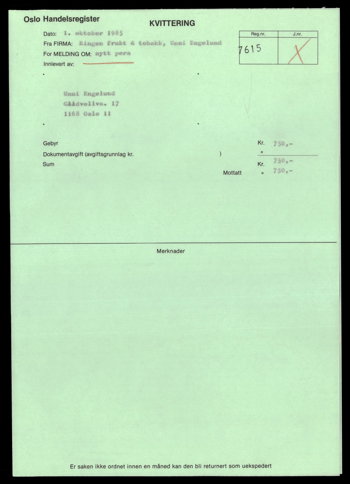 Oslo byfogd, Handelsregisteret, SAT/A-10867/G/Gc/Gca/L0692: Ikke konverterte foretak, Rin-Ris, 1890-1990, p. 1