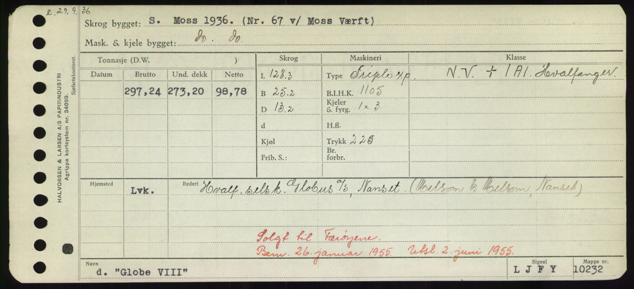 Sjøfartsdirektoratet med forløpere, Skipsmålingen, AV/RA-S-1627/H/Hd/L0012: Fartøy, G-Glø, p. 453