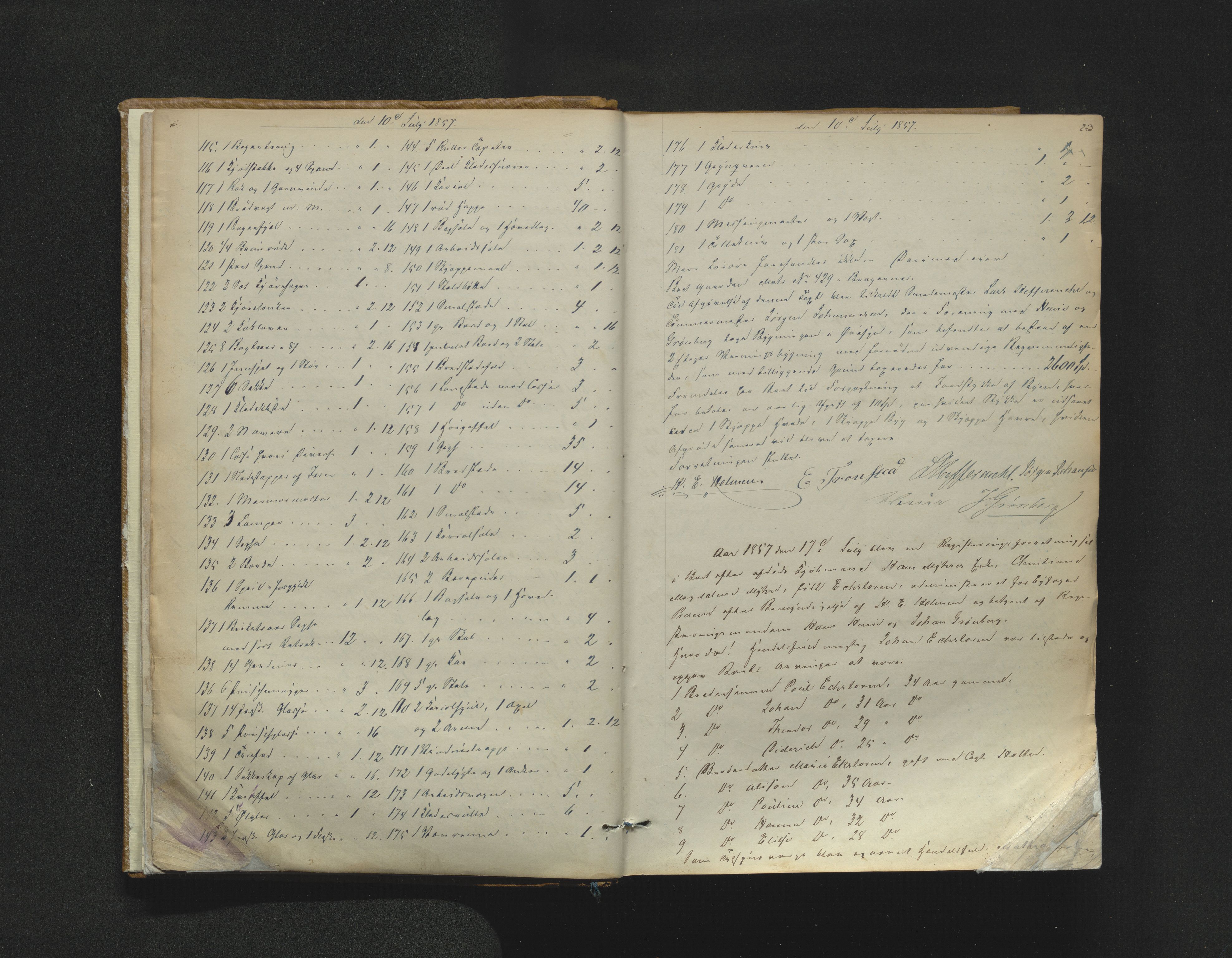 Drammen byfogd, AV/SAKO-A-222/H/Hb/Hbb/L0001: Registreringsprotokoll., 1857-1867