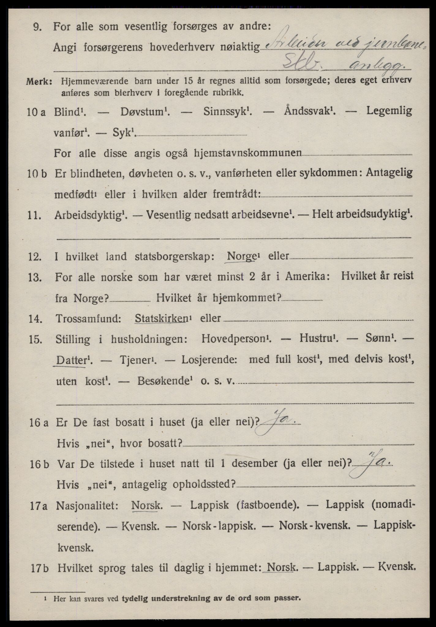 SAT, 1920 census for Oppdal, 1920, p. 5316