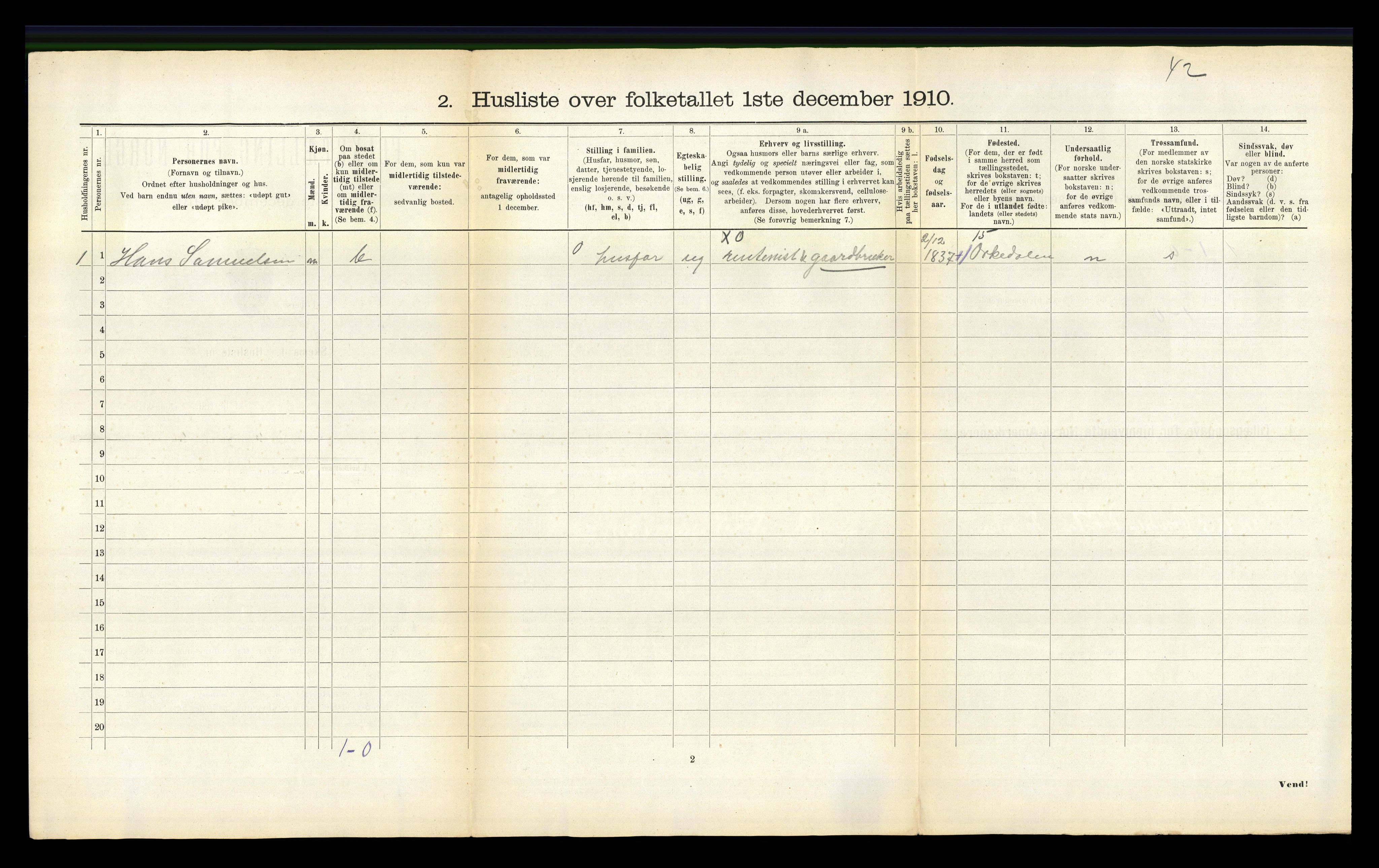 RA, 1910 census for Geitastrand, 1910, p. 33