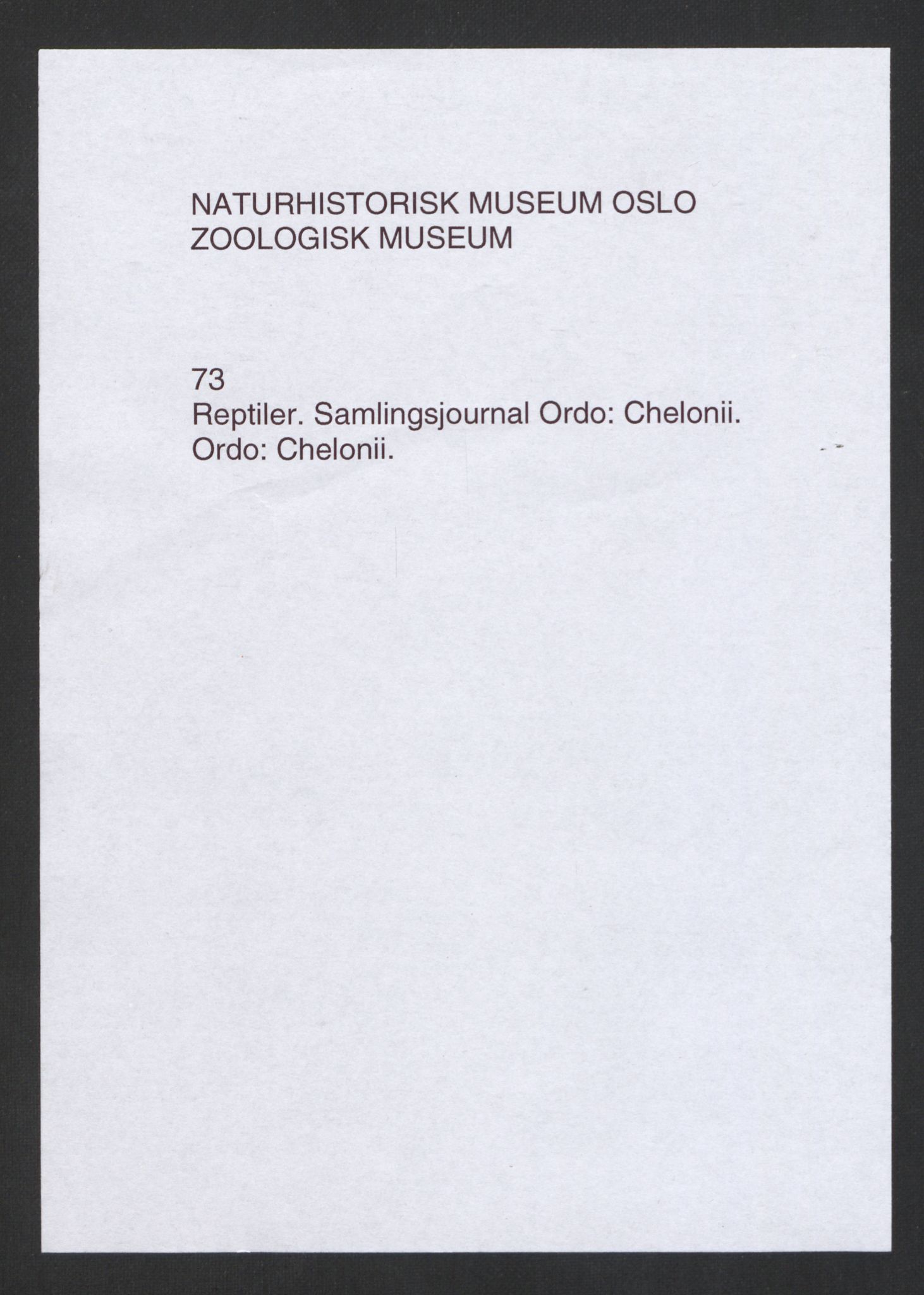 Naturhistorisk museum (Oslo), NHMO/-/3