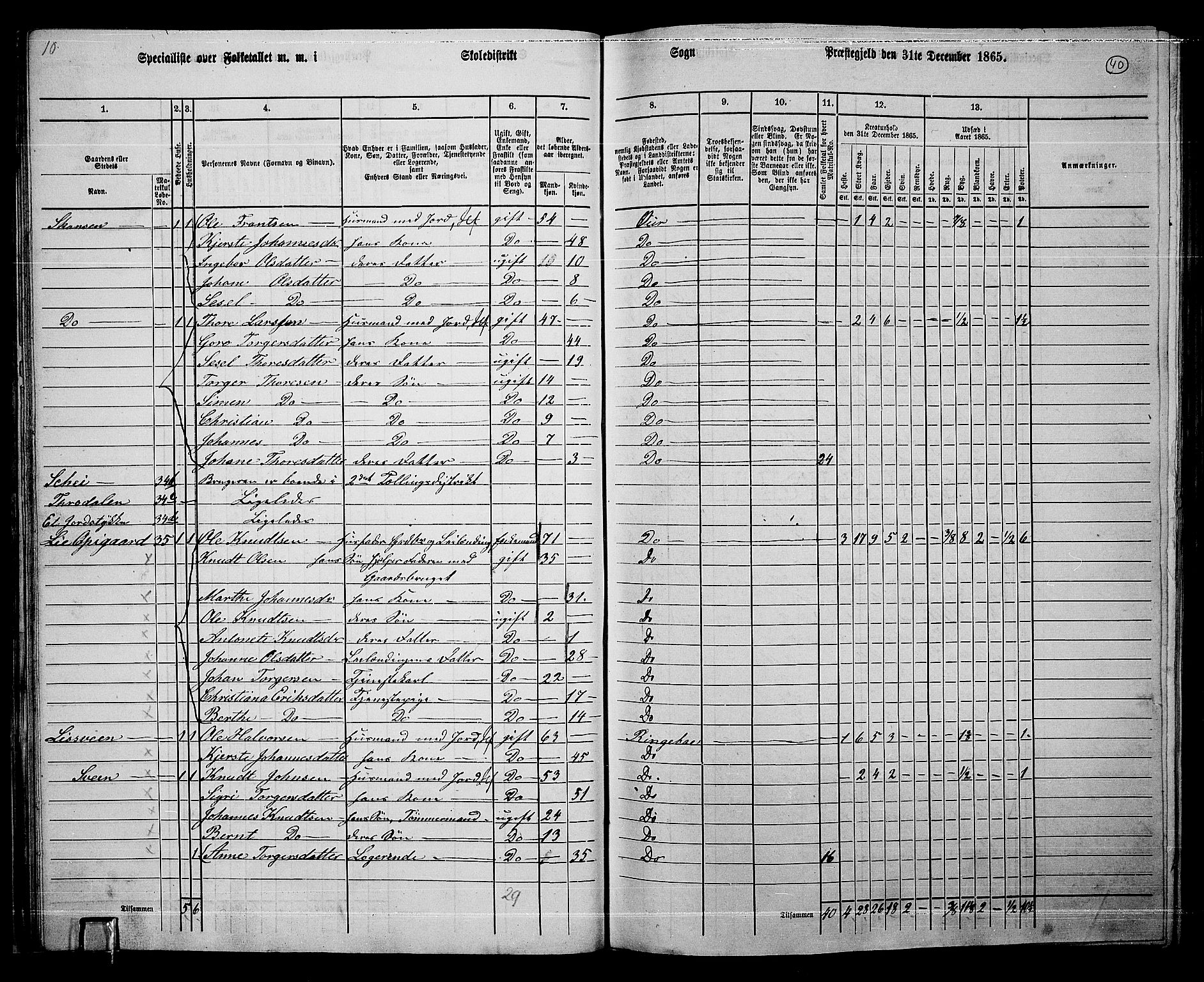 RA, 1865 census for Øyer, 1865, p. 37