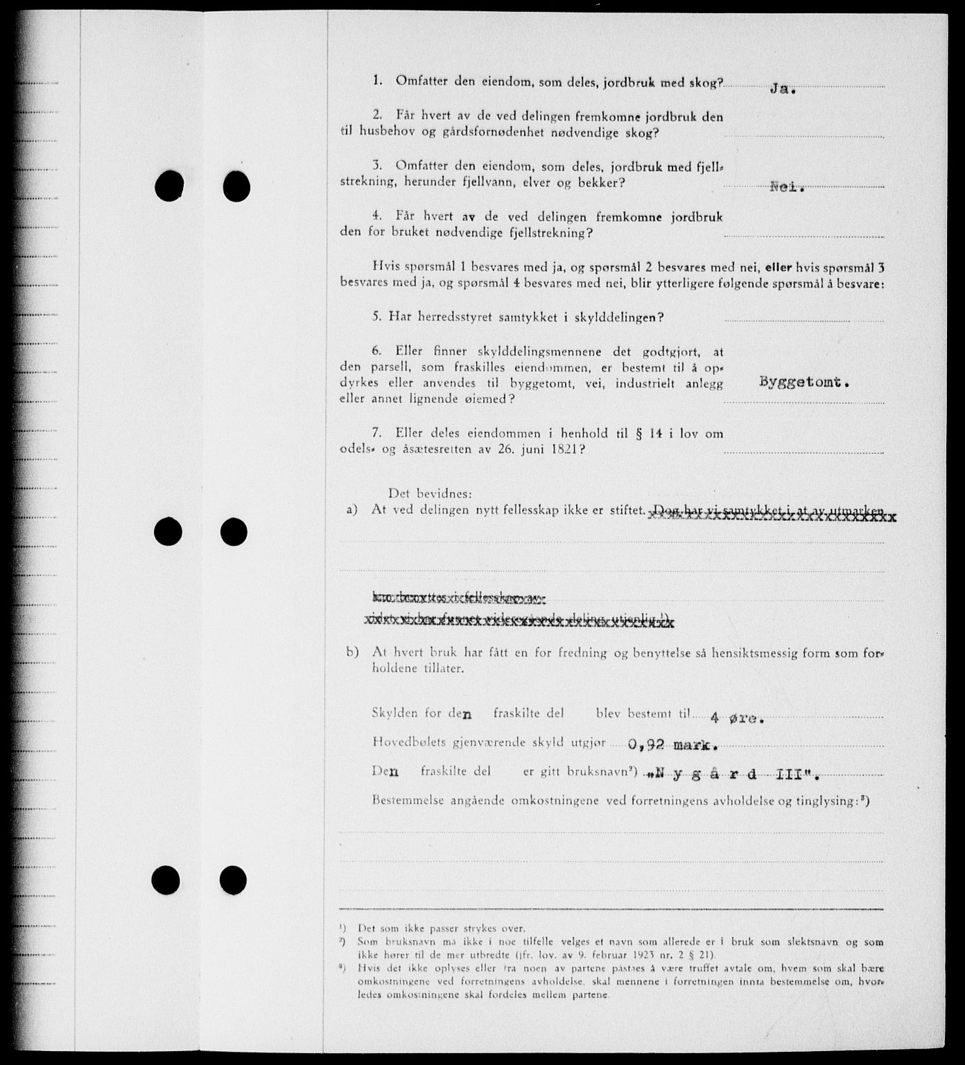 Onsøy sorenskriveri, SAO/A-10474/G/Ga/Gab/L0015: Mortgage book no. II A-15, 1945-1946, Diary no: : 1536/1945