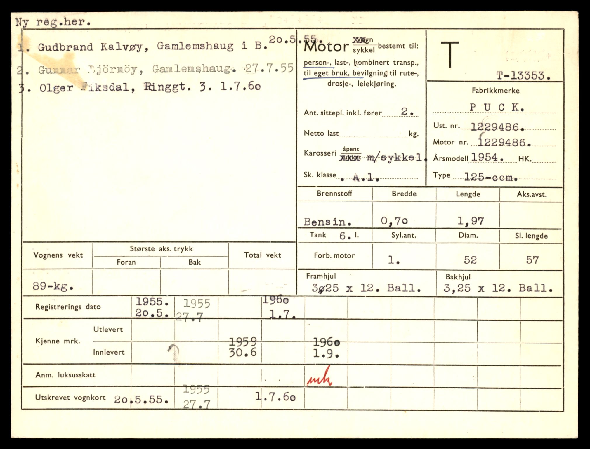 Møre og Romsdal vegkontor - Ålesund trafikkstasjon, AV/SAT-A-4099/F/Fe/L0038: Registreringskort for kjøretøy T 13180 - T 13360, 1927-1998, p. 2849