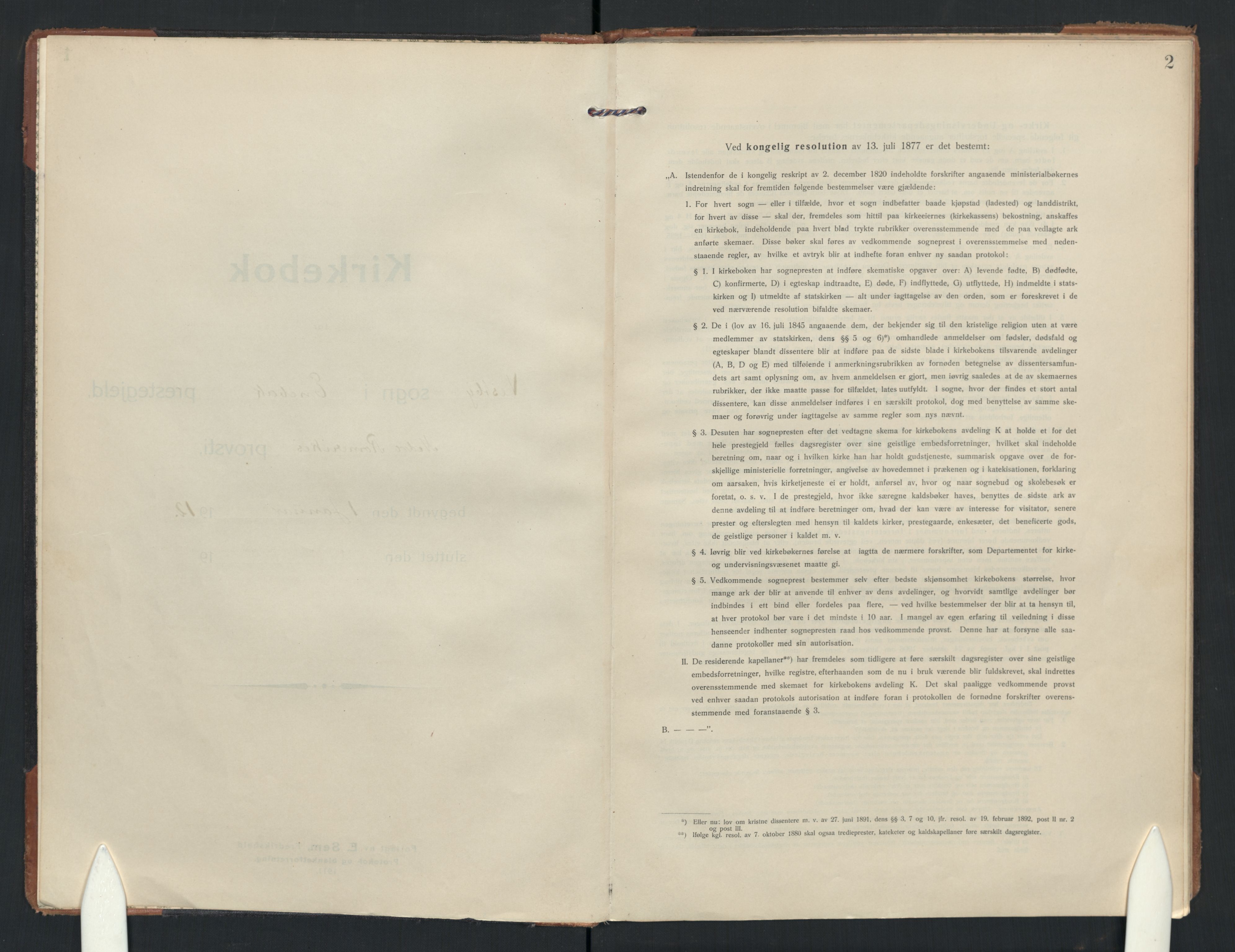 Enebakk prestekontor Kirkebøker, SAO/A-10171c/F/Fb/L0004: Parish register (official) no. II 4, 1912-1958, p. 2