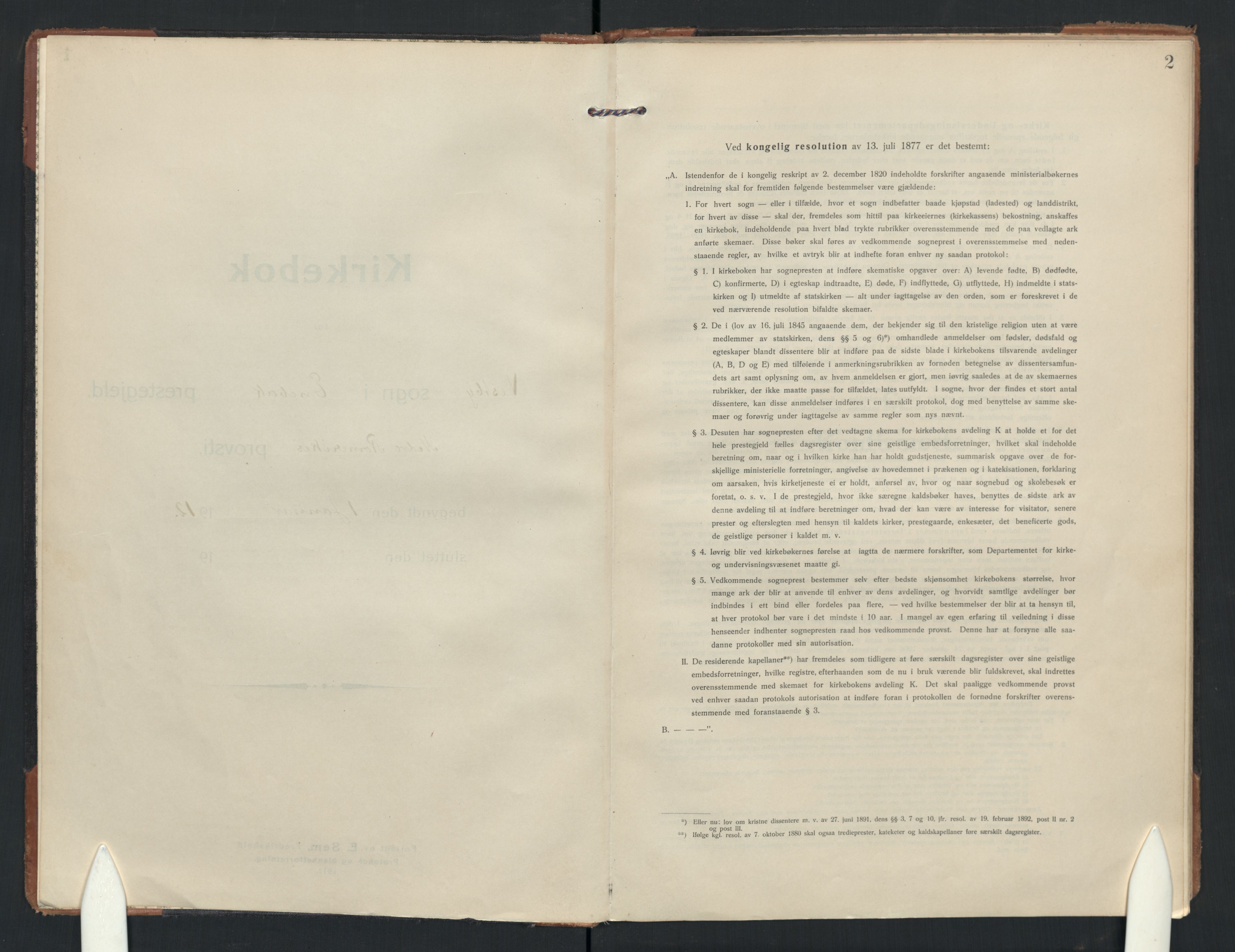 Enebakk prestekontor Kirkebøker, AV/SAO-A-10171c/F/Fb/L0004: Parish register (official) no. II 4, 1912-1958, p. 2