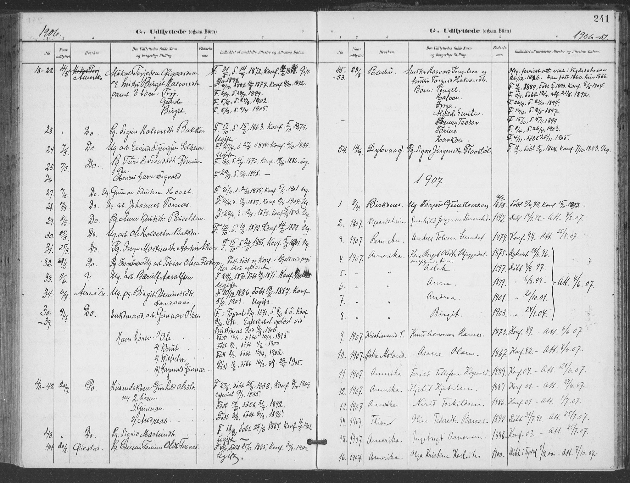 Åmli sokneprestkontor, AV/SAK-1111-0050/F/Fa/Fac/L0012: Parish register (official) no. A 12, 1900-1914, p. 241