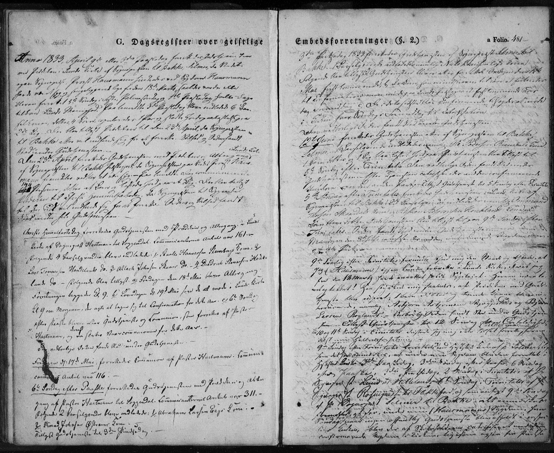 Lund sokneprestkontor, AV/SAST-A-101809/S06/L0008: Parish register (official) no. A 7.2, 1833-1854, p. 481