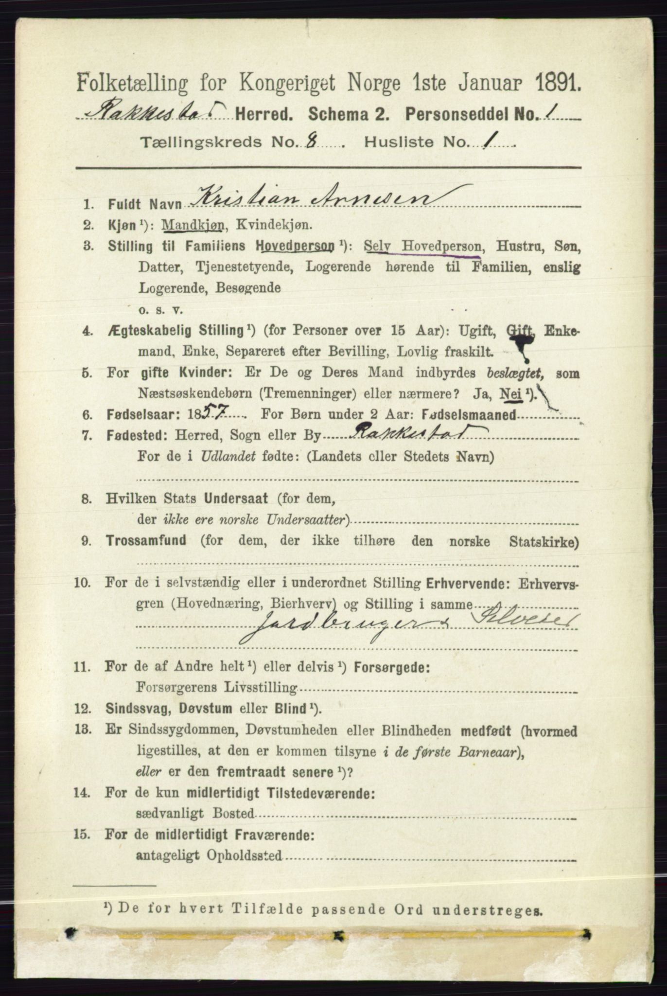 RA, 1891 census for 0128 Rakkestad, 1891, p. 3628