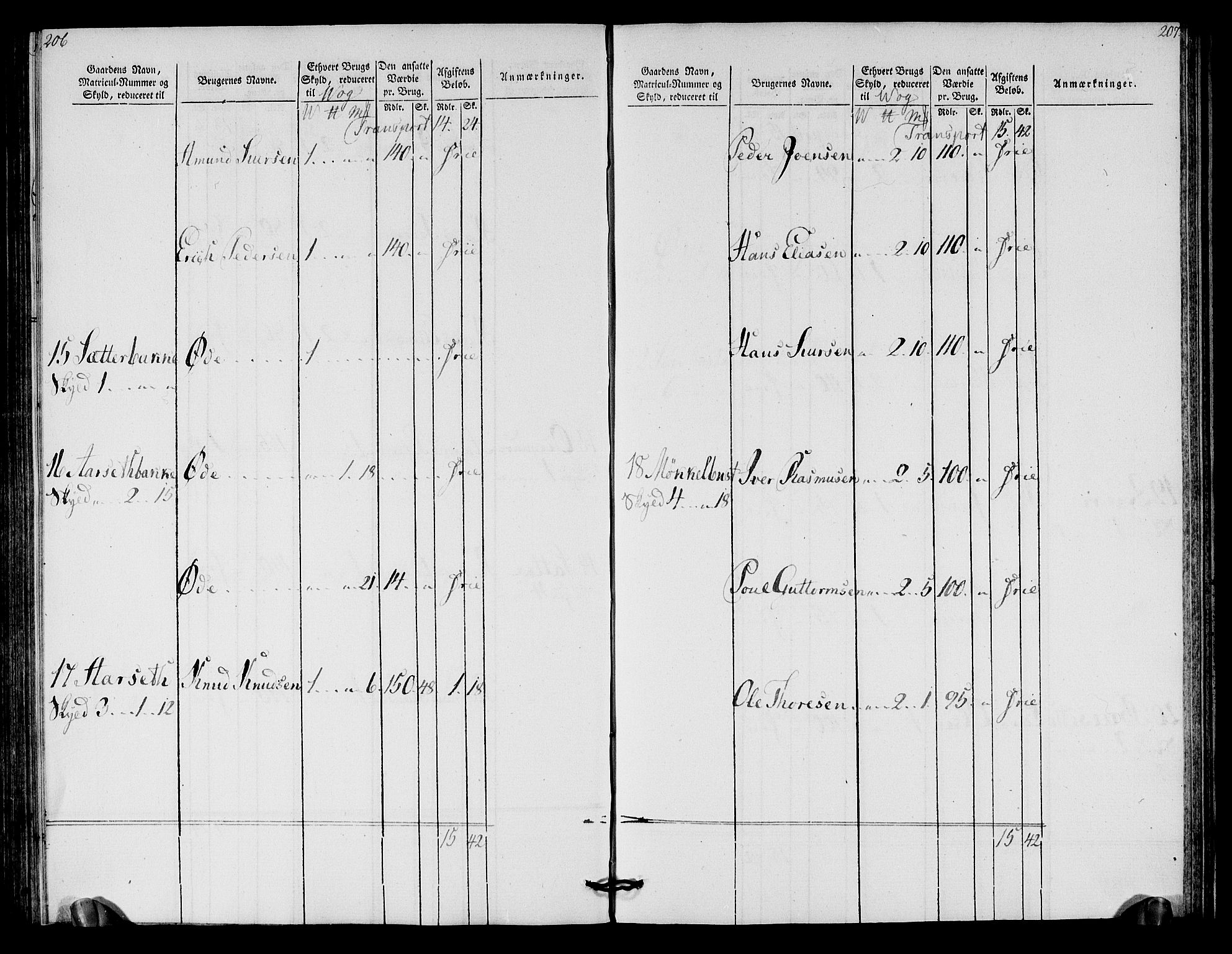 Rentekammeret inntil 1814, Realistisk ordnet avdeling, AV/RA-EA-4070/N/Ne/Nea/L0125b: Sunnmøre fogderi. Oppebørselsregister for fogderiets søndre del, 1803, p. 105