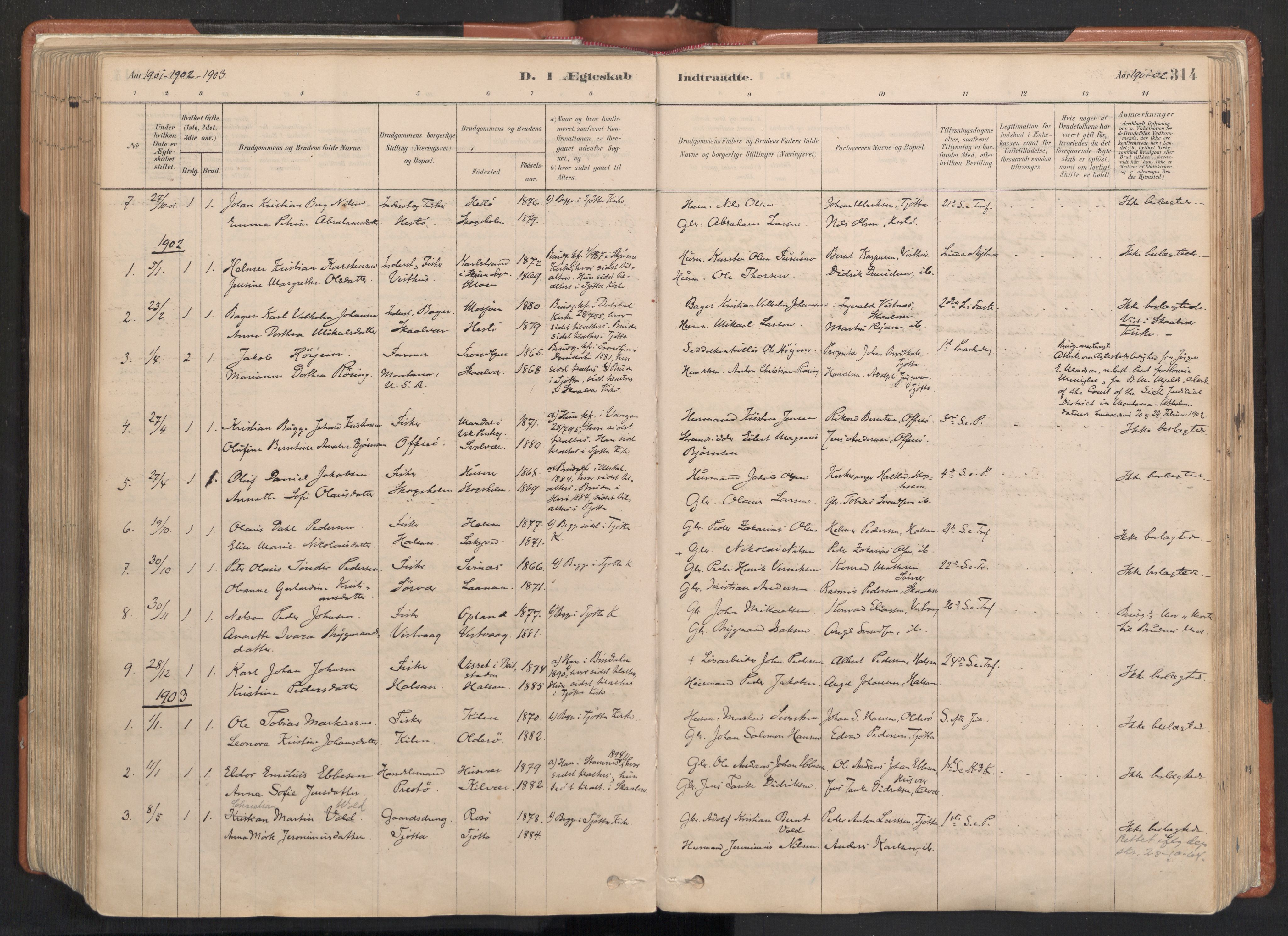 Ministerialprotokoller, klokkerbøker og fødselsregistre - Nordland, SAT/A-1459/817/L0264: Parish register (official) no. 817A04, 1878-1907, p. 314