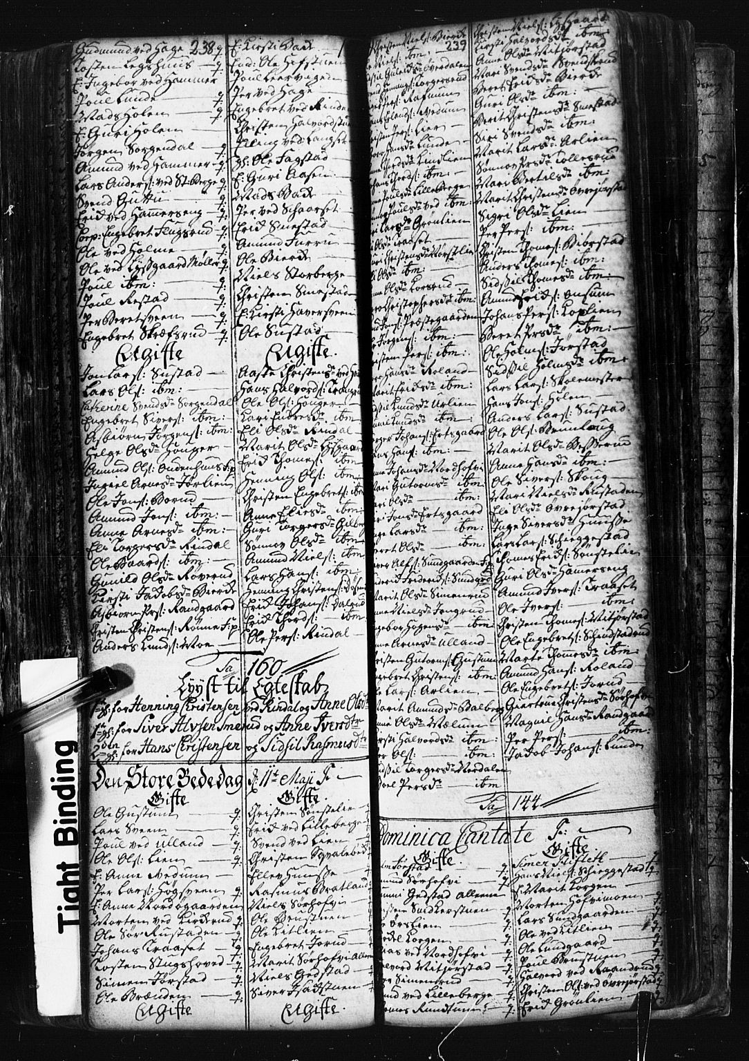 Fåberg prestekontor, SAH/PREST-086/H/Ha/Hab/L0001: Parish register (copy) no. 1, 1727-1767, p. 238-239