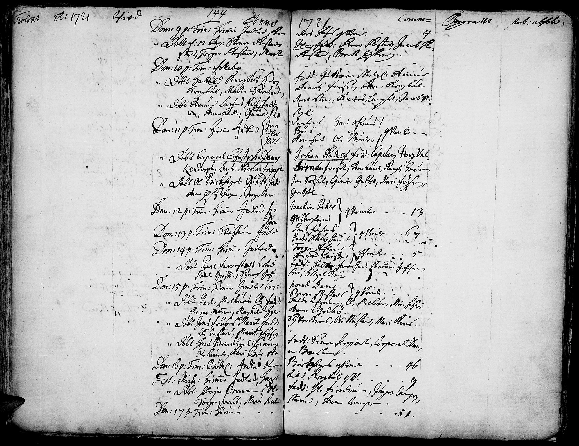 Gausdal prestekontor, SAH/PREST-090/H/Ha/Haa/L0001: Parish register (official) no. 1, 1693-1728, p. 144