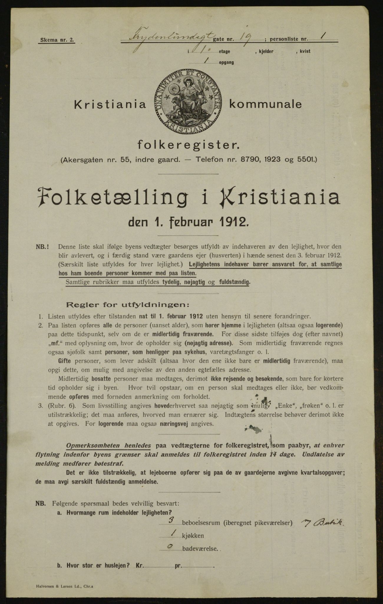 OBA, Municipal Census 1912 for Kristiania, 1912, p. 28212