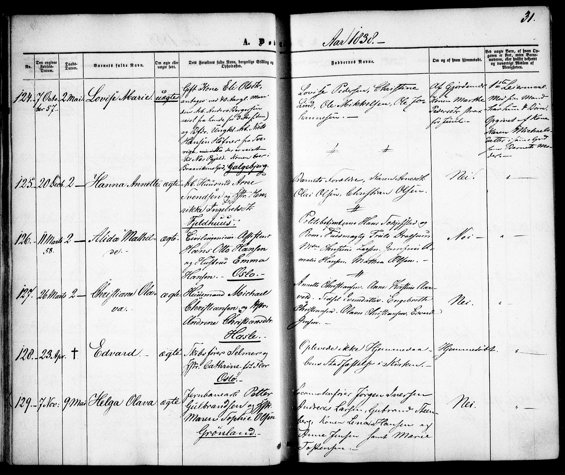 Vestre Aker prestekontor Kirkebøker, SAO/A-10025/F/Fa/L0004: Parish register (official) no. 4, 1857-1877, p. 31