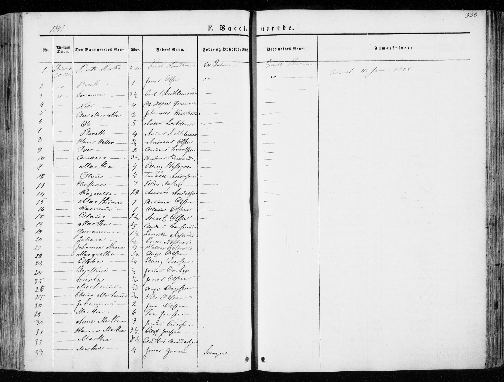 Ministerialprotokoller, klokkerbøker og fødselsregistre - Nord-Trøndelag, SAT/A-1458/723/L0239: Parish register (official) no. 723A08, 1841-1851, p. 338