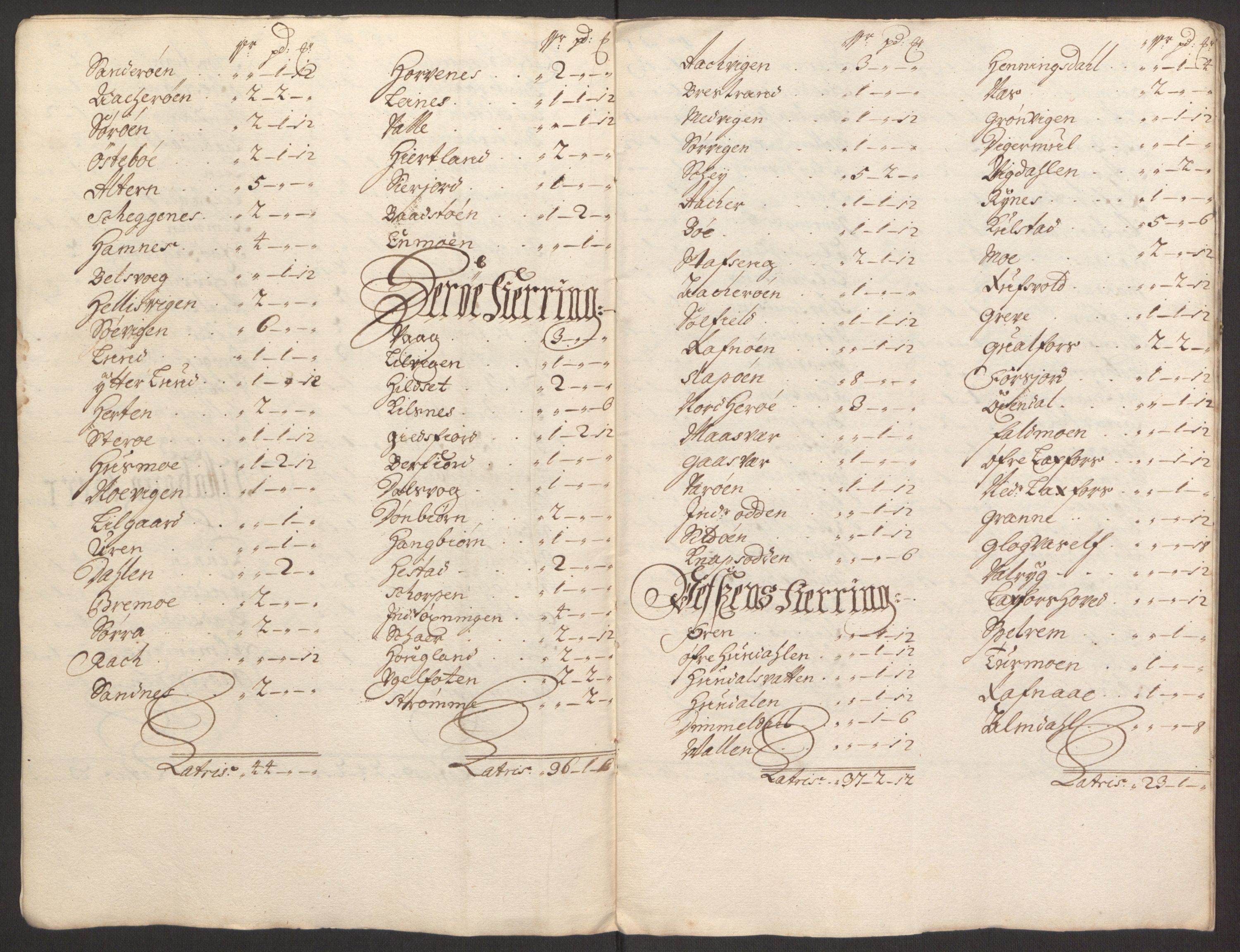 Rentekammeret inntil 1814, Reviderte regnskaper, Fogderegnskap, AV/RA-EA-4092/R65/L4505: Fogderegnskap Helgeland, 1693-1696, p. 354