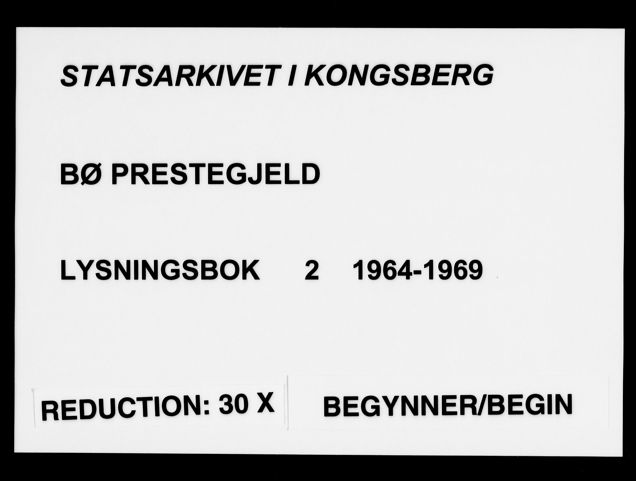 Bø kirkebøker, AV/SAKO-A-257/H/Ha/L0002: Banns register no. 2, 1964-1969