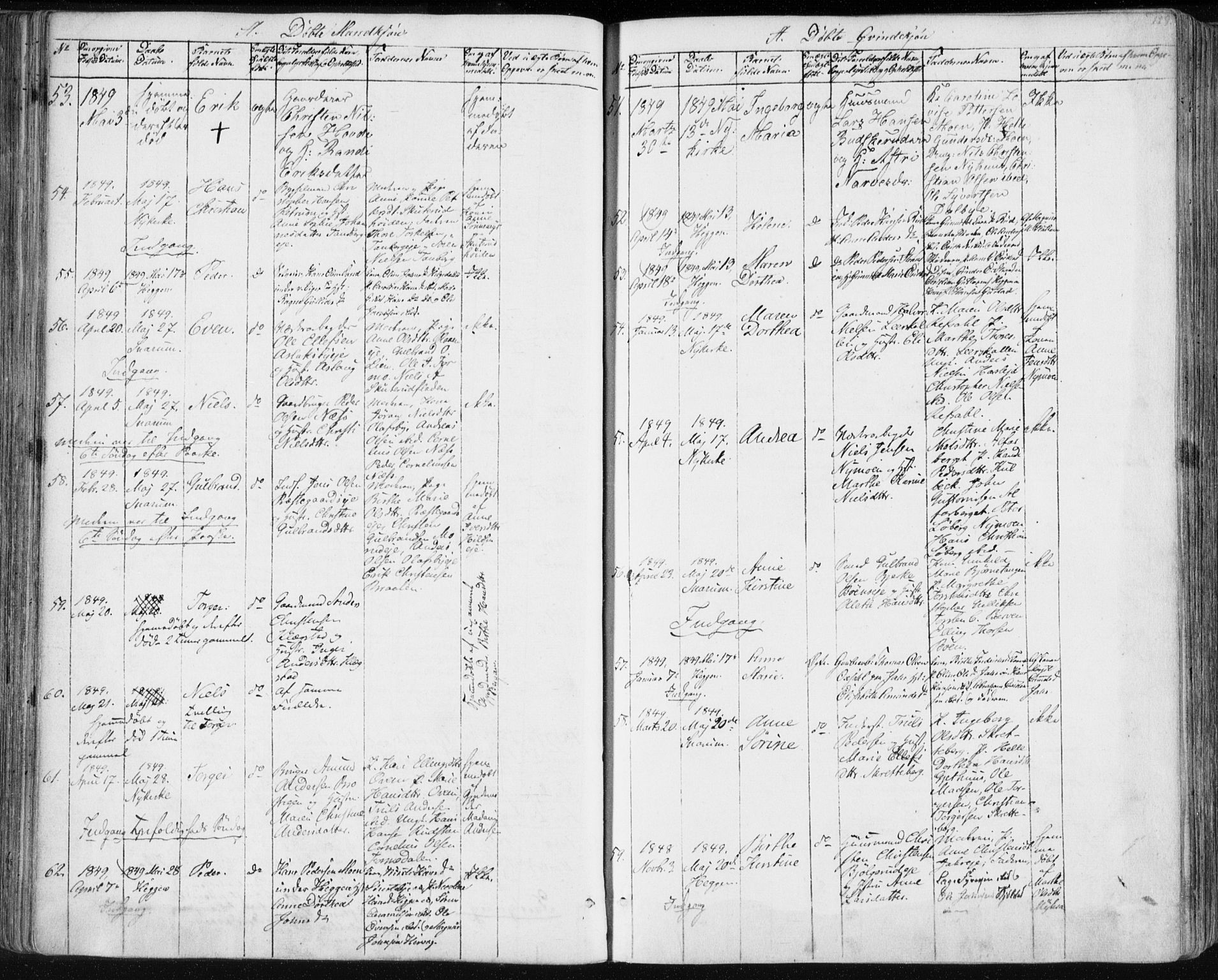 Modum kirkebøker, AV/SAKO-A-234/F/Fa/L0007: Parish register (official) no. 7, 1841-1850, p. 129