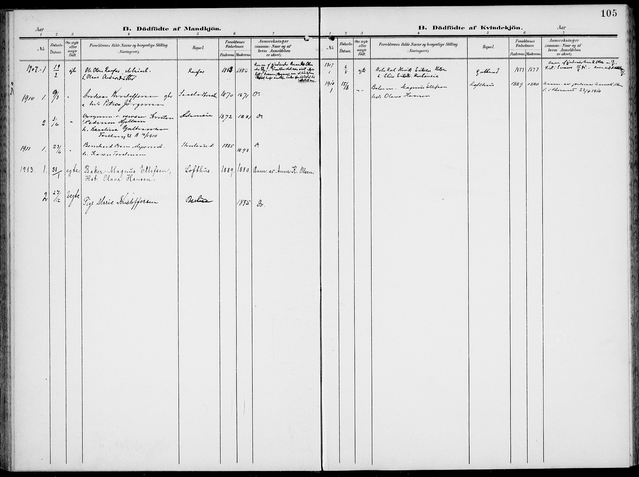 Modum kirkebøker, AV/SAKO-A-234/F/Fa/L0019: Parish register (official) no. 19, 1890-1914, p. 105