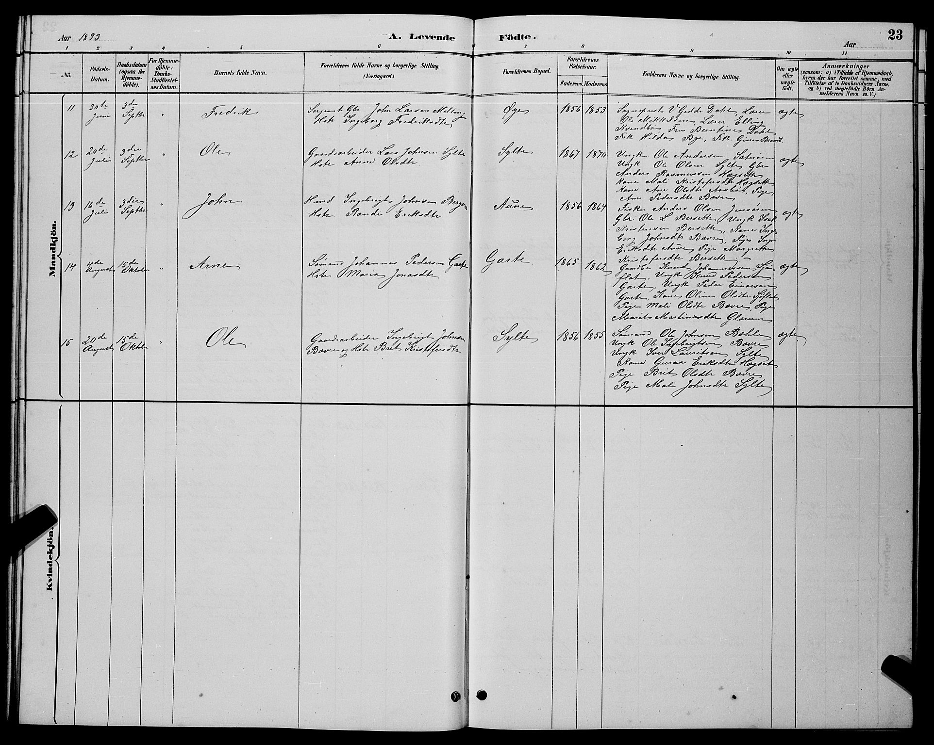 Ministerialprotokoller, klokkerbøker og fødselsregistre - Møre og Romsdal, AV/SAT-A-1454/595/L1052: Parish register (copy) no. 595C04, 1885-1900, p. 23