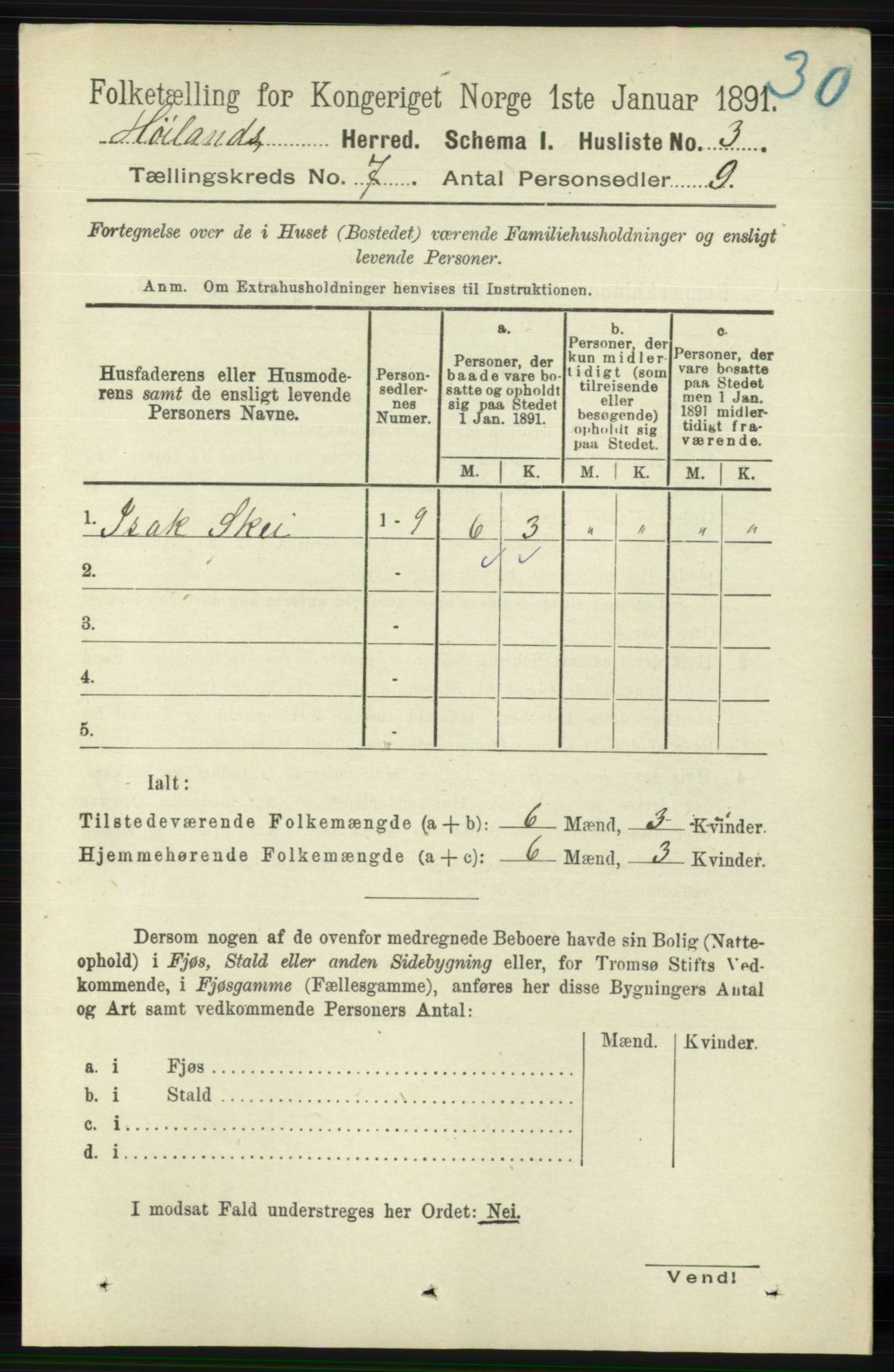 RA, 1891 census for 1123 Høyland, 1891, p. 2314