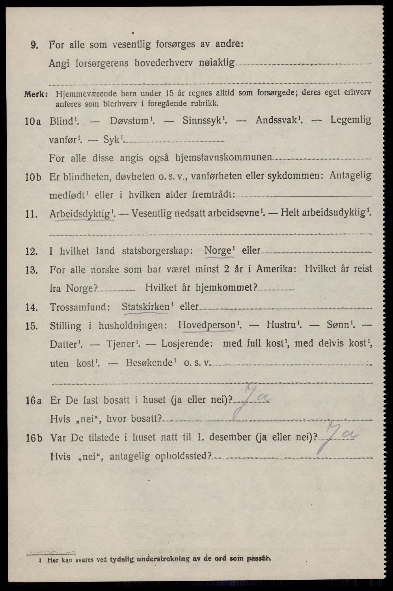 SAST, 1920 census for Bjerkreim, 1920, p. 1979