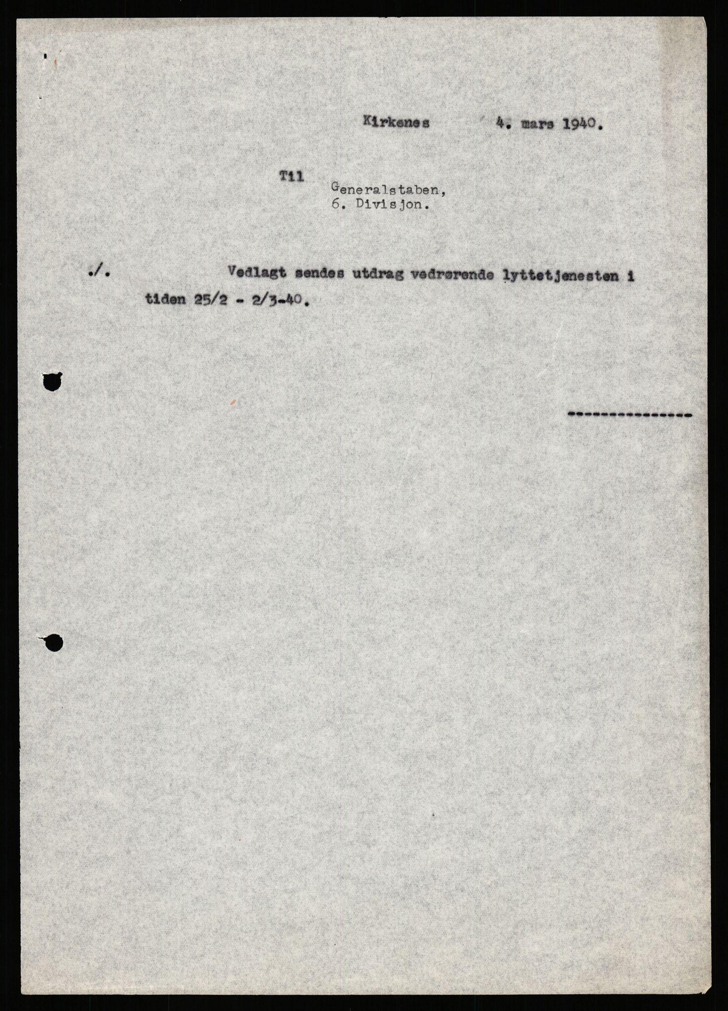 Forsvaret, Forsvarets krigshistoriske avdeling, RA/RAFA-2017/Y/Yb/L0151: II-C-11-645  -  6. Divisjon: avsnittsjefen i Øst-Finnmark, 1940, p. 742