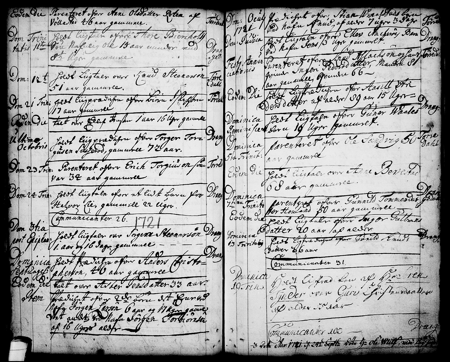 Drangedal kirkebøker, SAKO/A-258/F/Fa/L0001: Parish register (official) no. 1, 1697-1767, p. 76