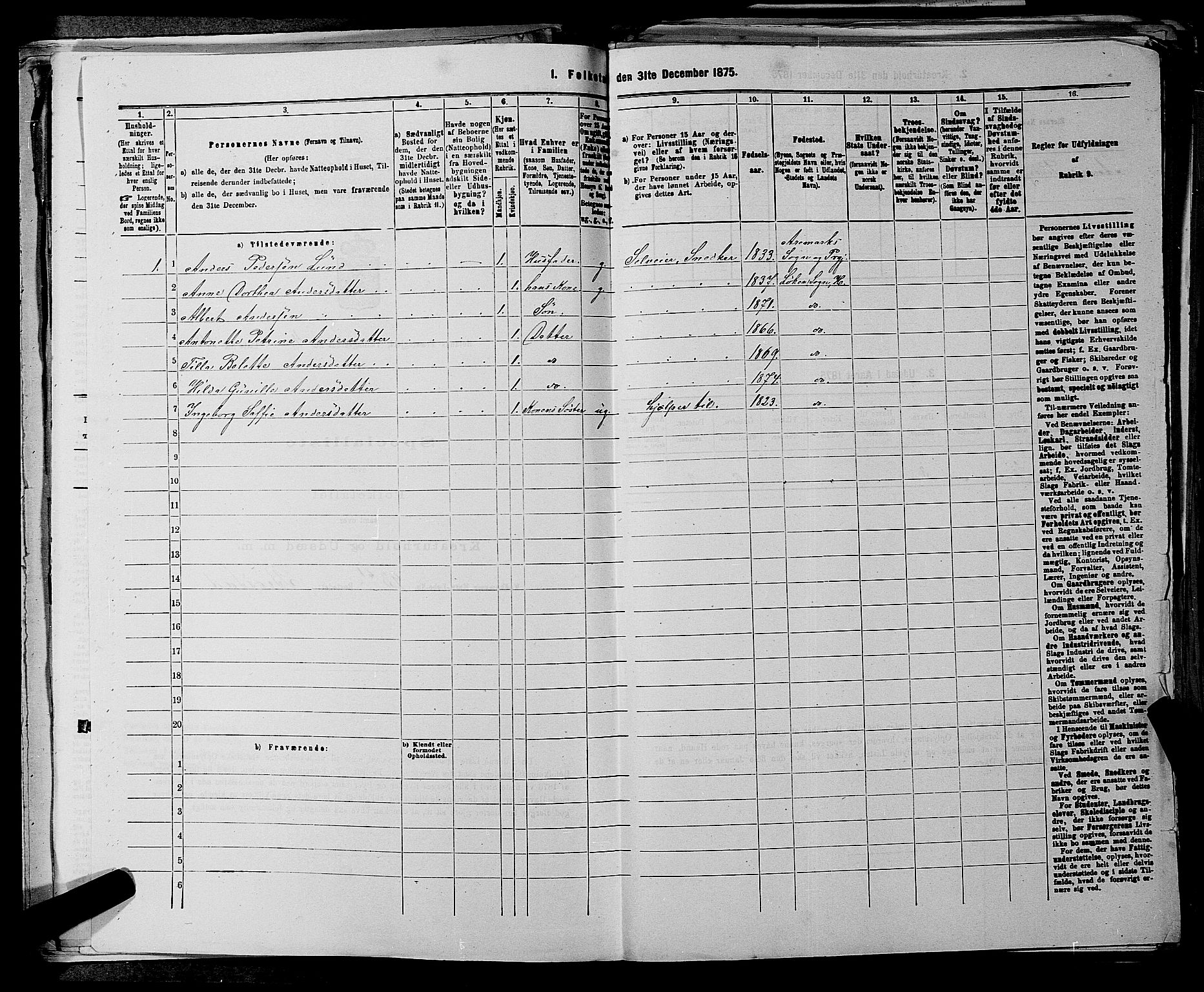 RA, 1875 census for 0221P Høland, 1875, p. 543