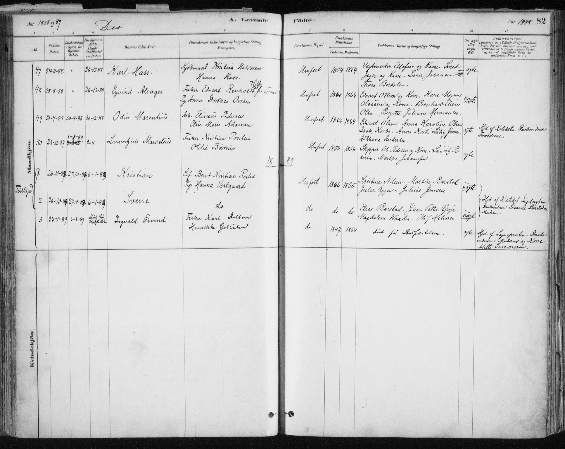 Hammerfest sokneprestkontor, AV/SATØ-S-1347/H/Ha/L0008.kirke: Parish register (official) no. 8, 1878-1889, p. 82