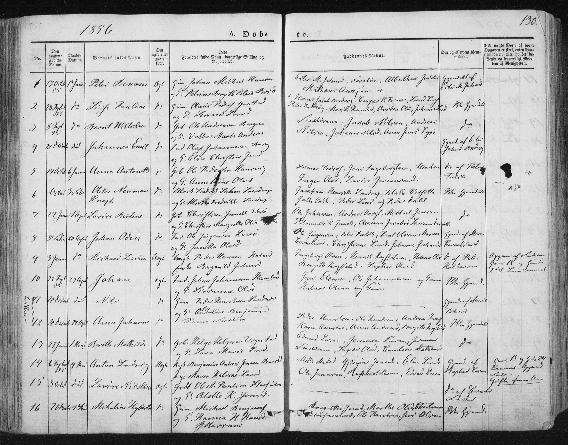 Ministerialprotokoller, klokkerbøker og fødselsregistre - Nord-Trøndelag, SAT/A-1458/784/L0669: Parish register (official) no. 784A04, 1829-1859, p. 130