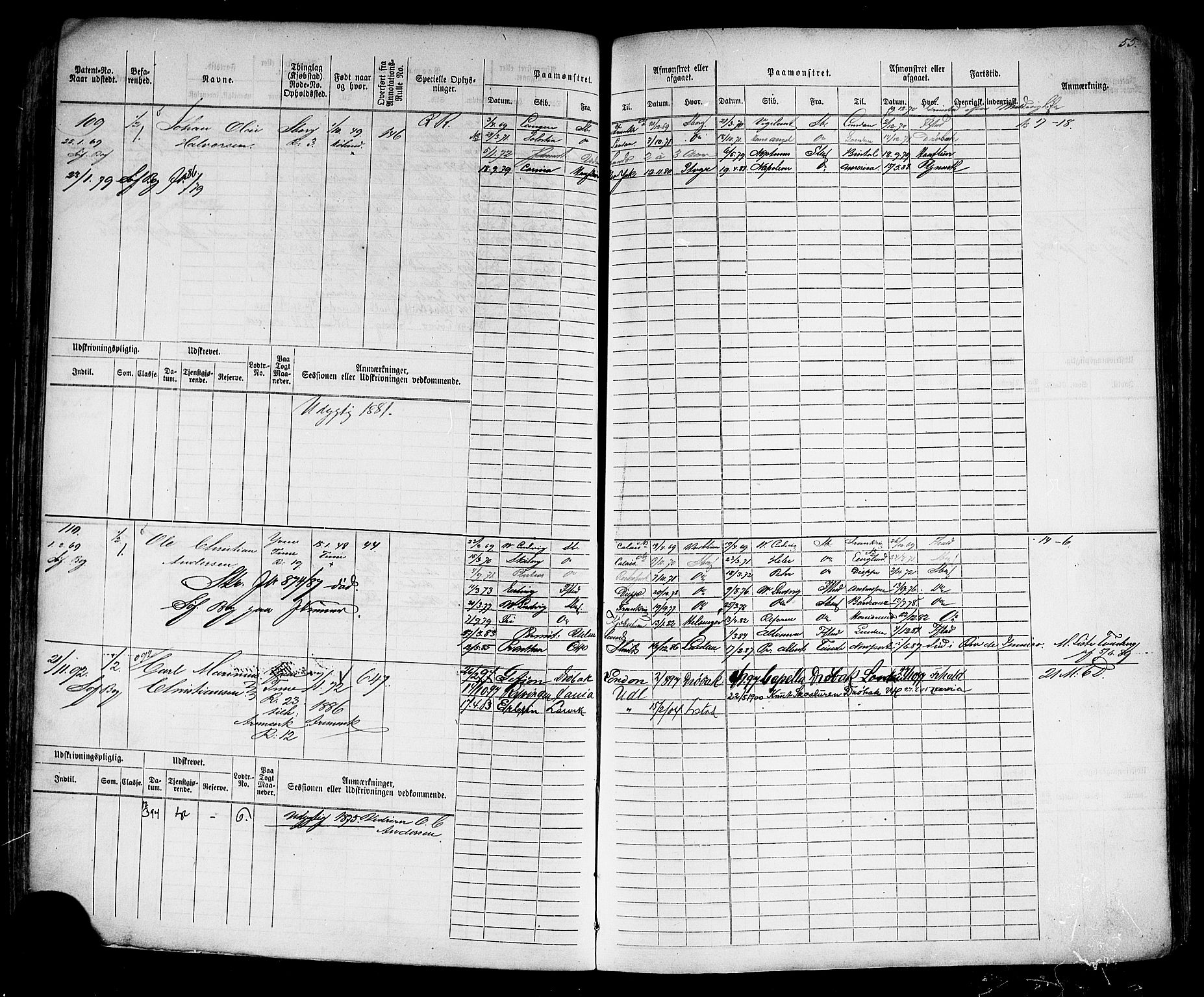 Sarpsborg mønstringskontor, AV/SAO-A-10569c/F/Fc/Fcb/L0003: Hovedrulle, 1860-1881, p. 58